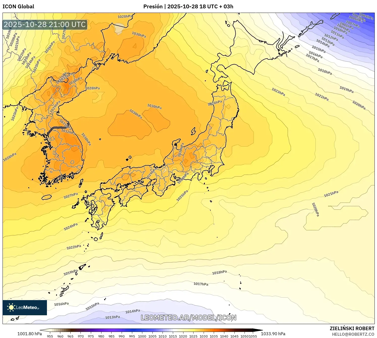 ICON model - Japón, Presión ICON model - Japón, Presión