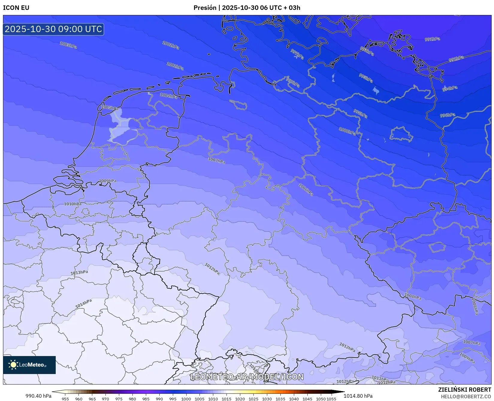 ICON model - Alemania, Presión ICON model - Alemania, Presión