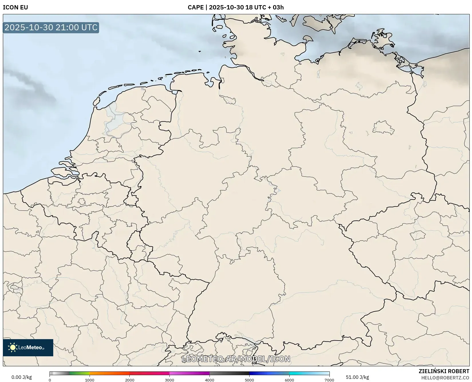 ICON model - Alemania, CAPE ICON model - Alemania, CAPE