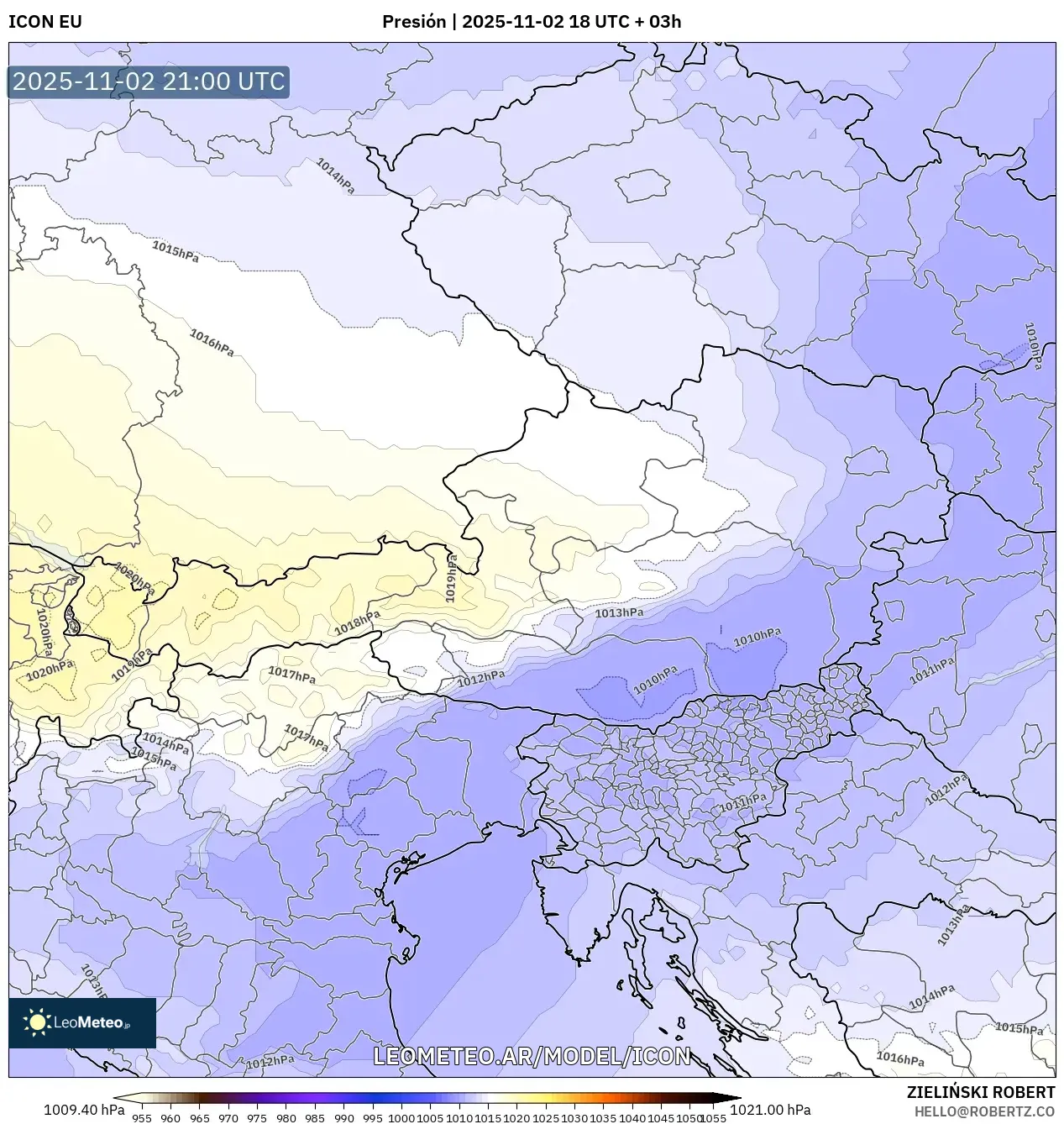 ICON model - Austria, Presión