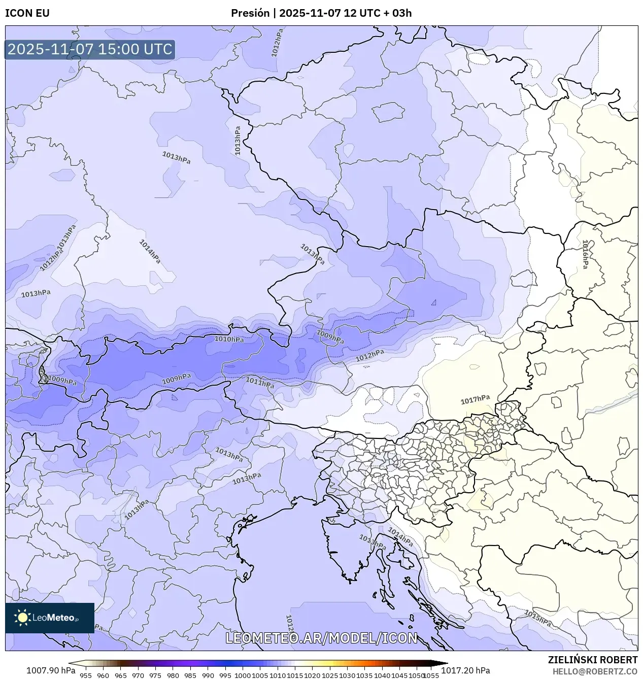ICON model - Austria, Presión
