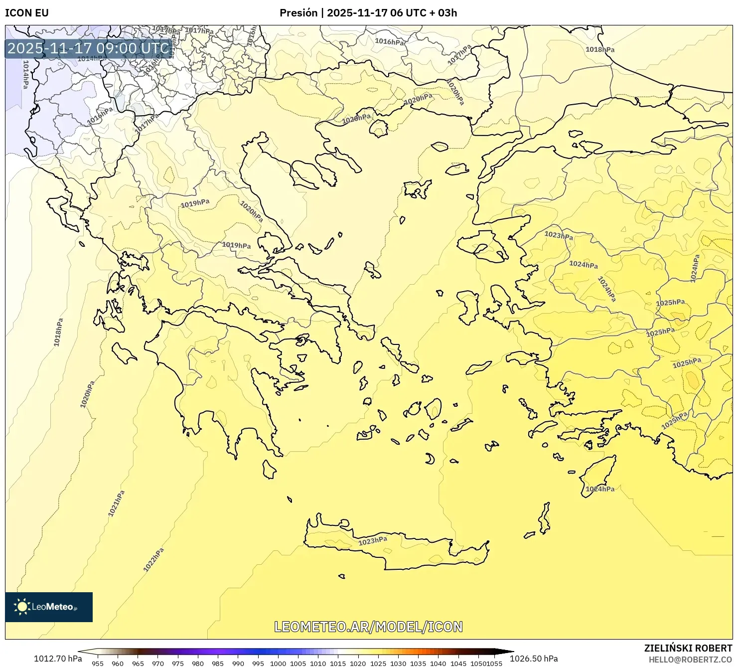 ICON model - Grecia, Presión