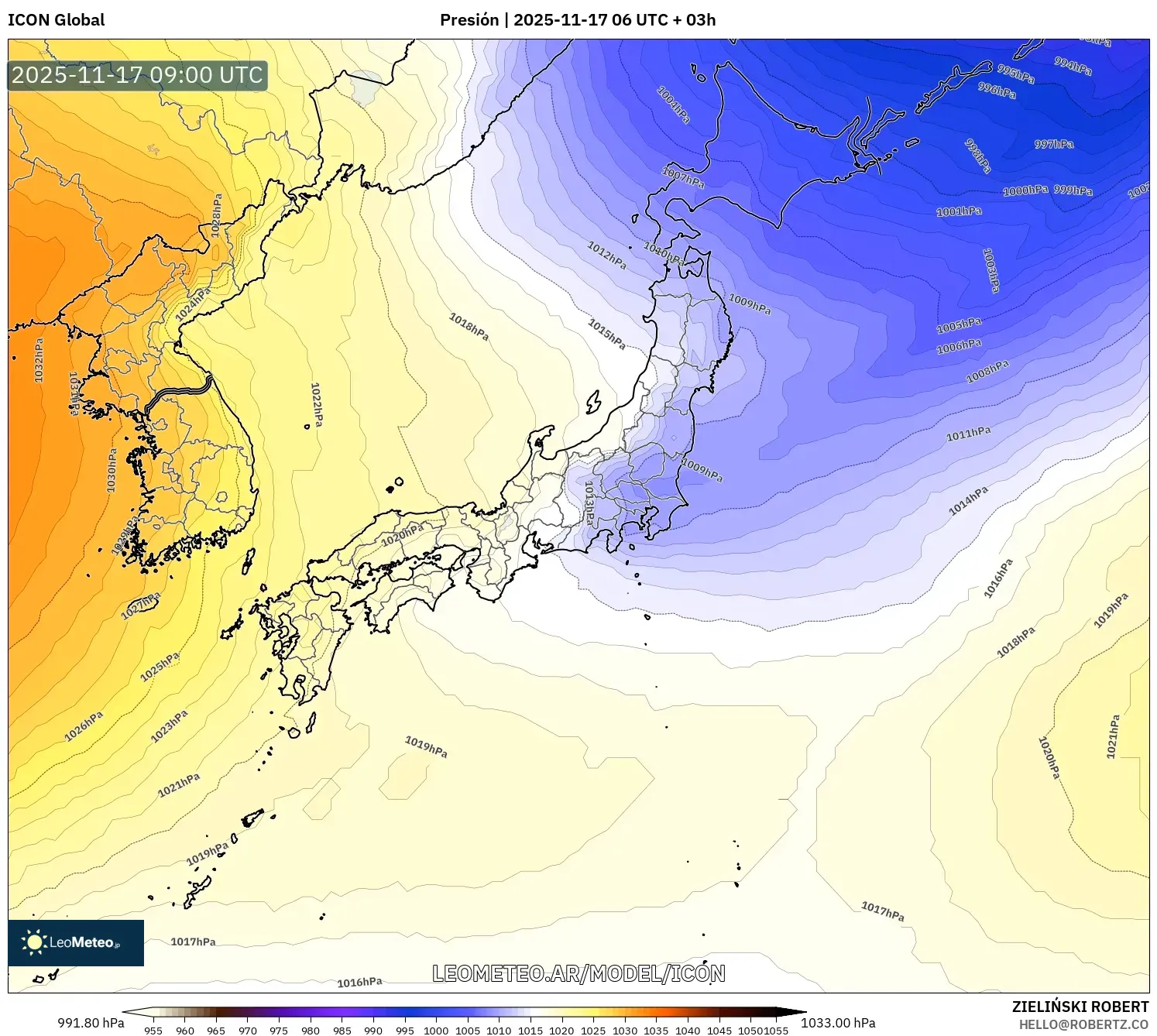ICON model - Japón, Presión