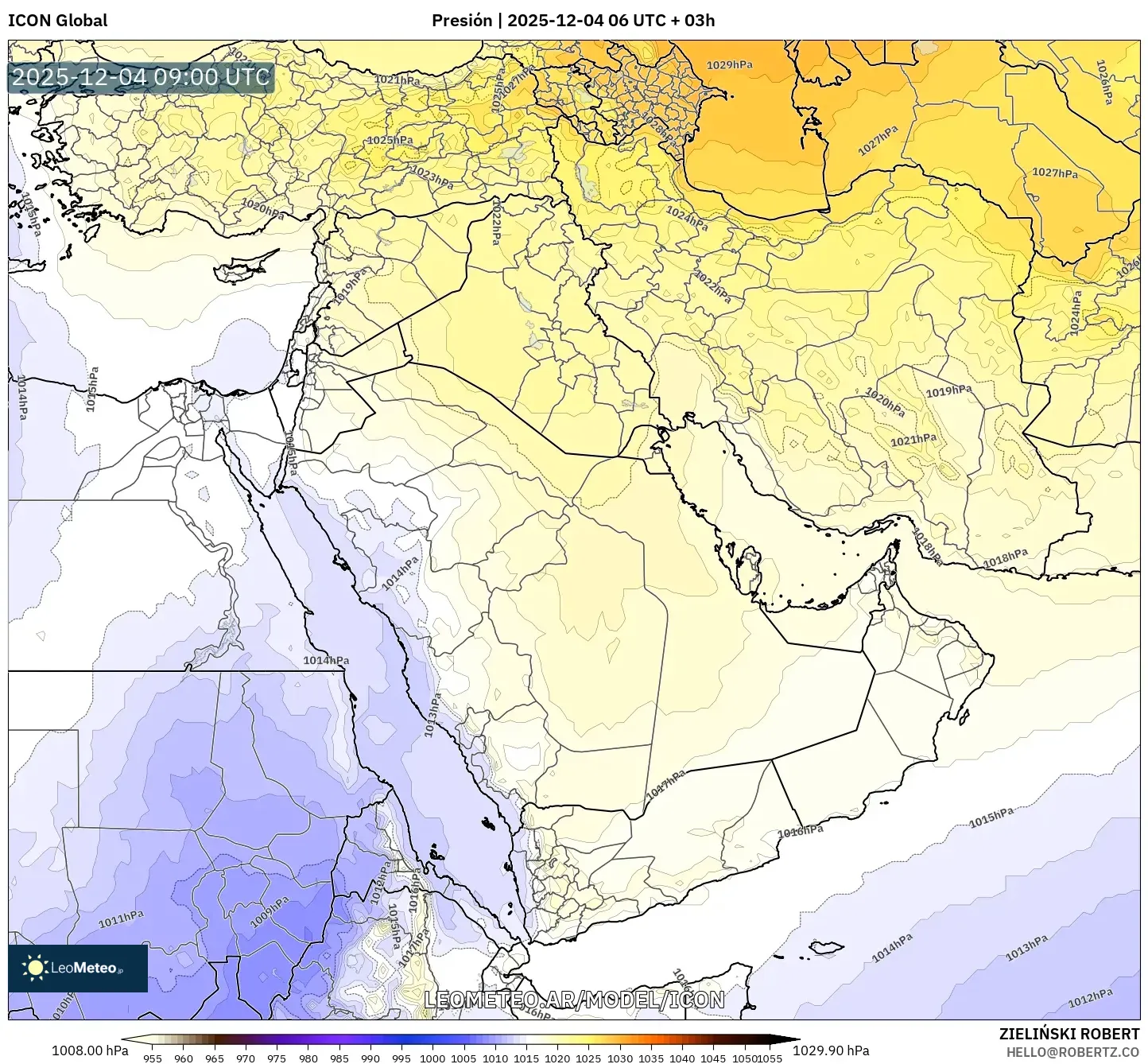 ICON model - Oriente Medio, Presión