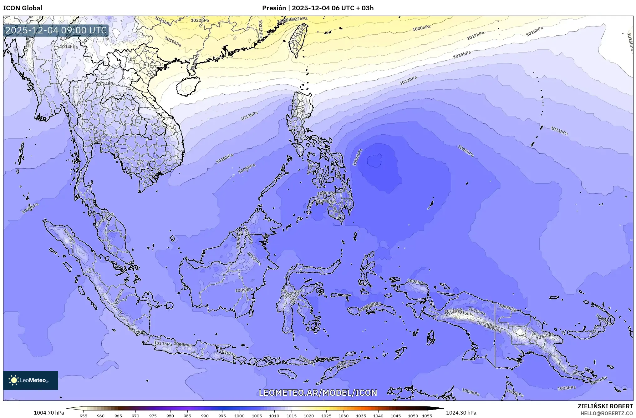 ICON model - Sudeste Asiático, Presión