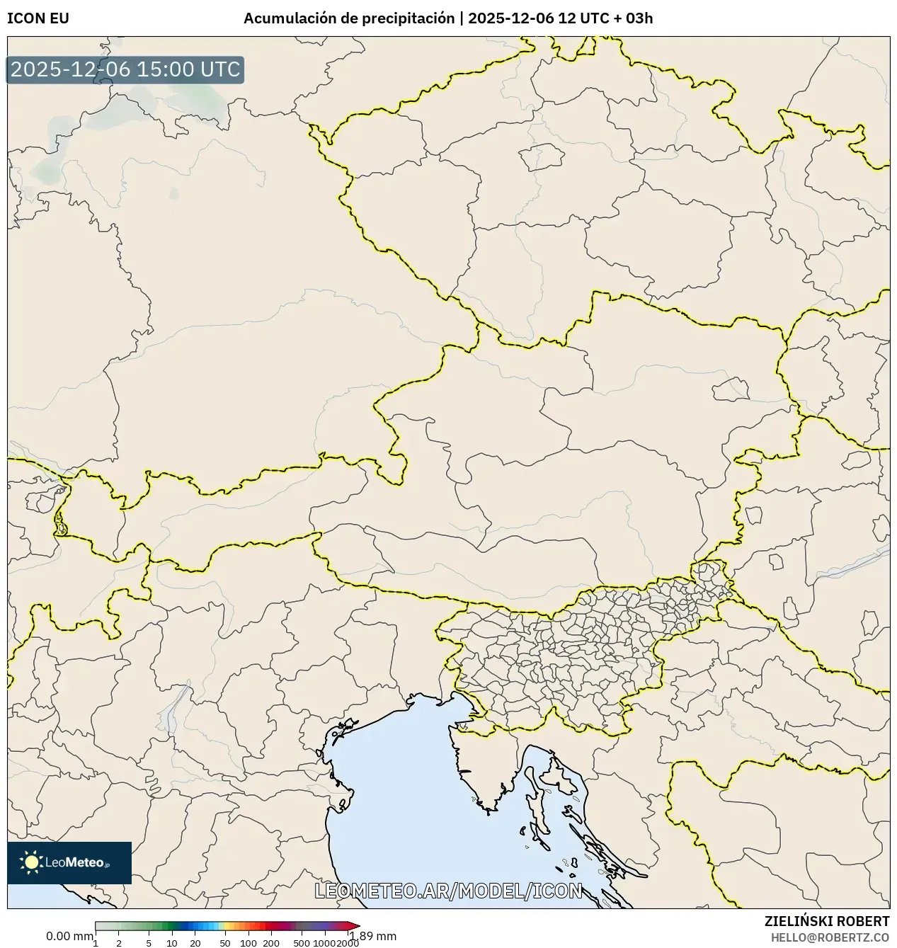ICON model - Austria, Acumulación de precipitación