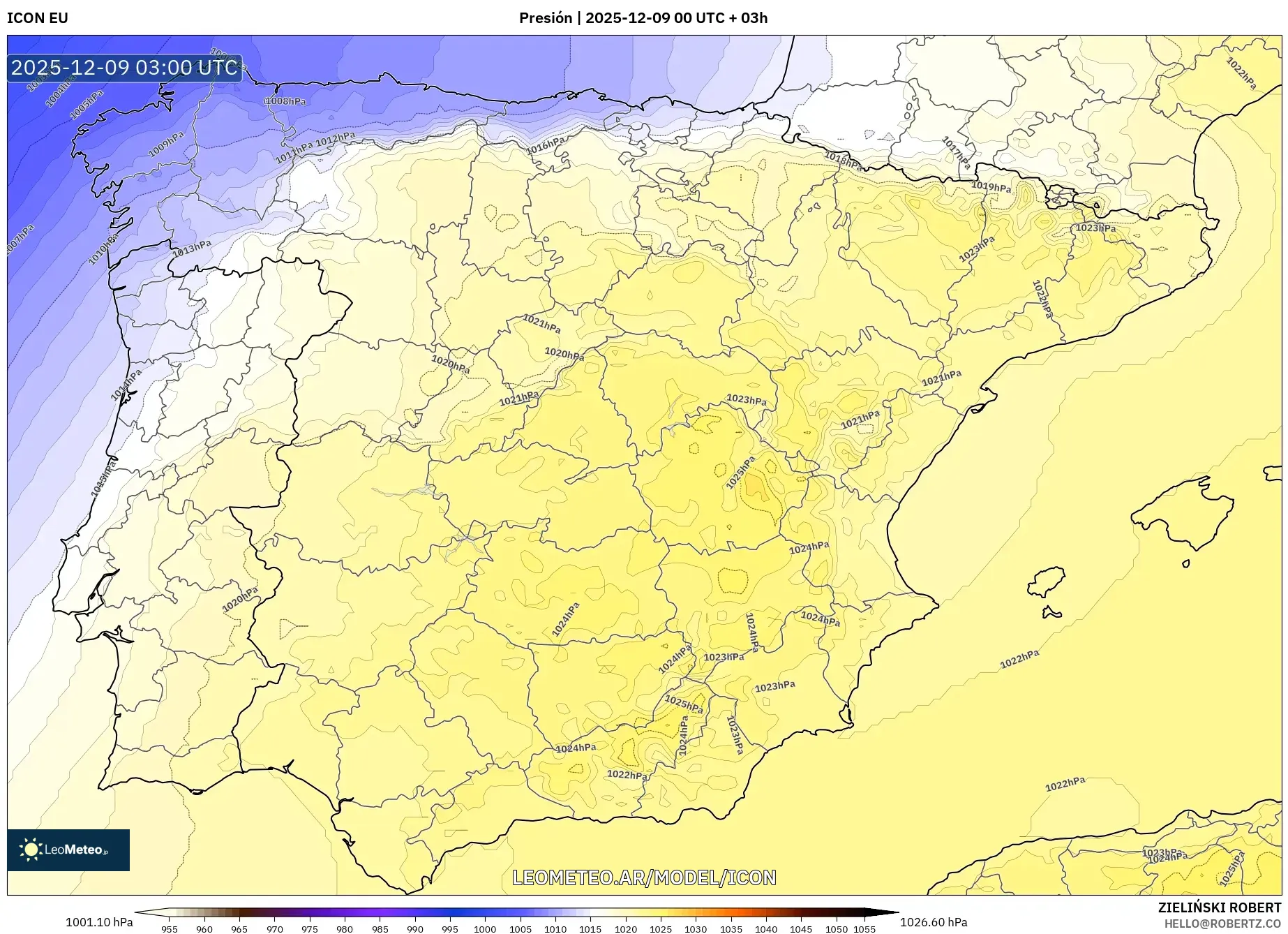ICON model - España, Presión