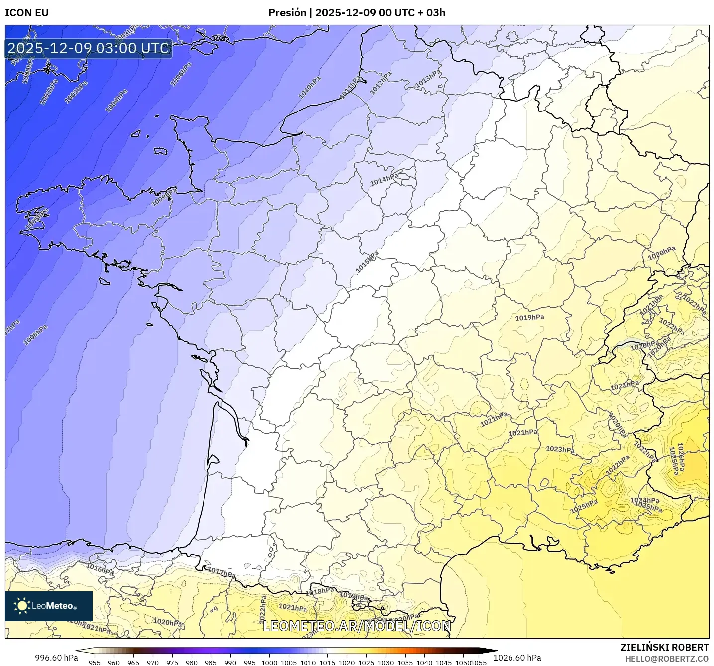 ICON model - Francia, Presión