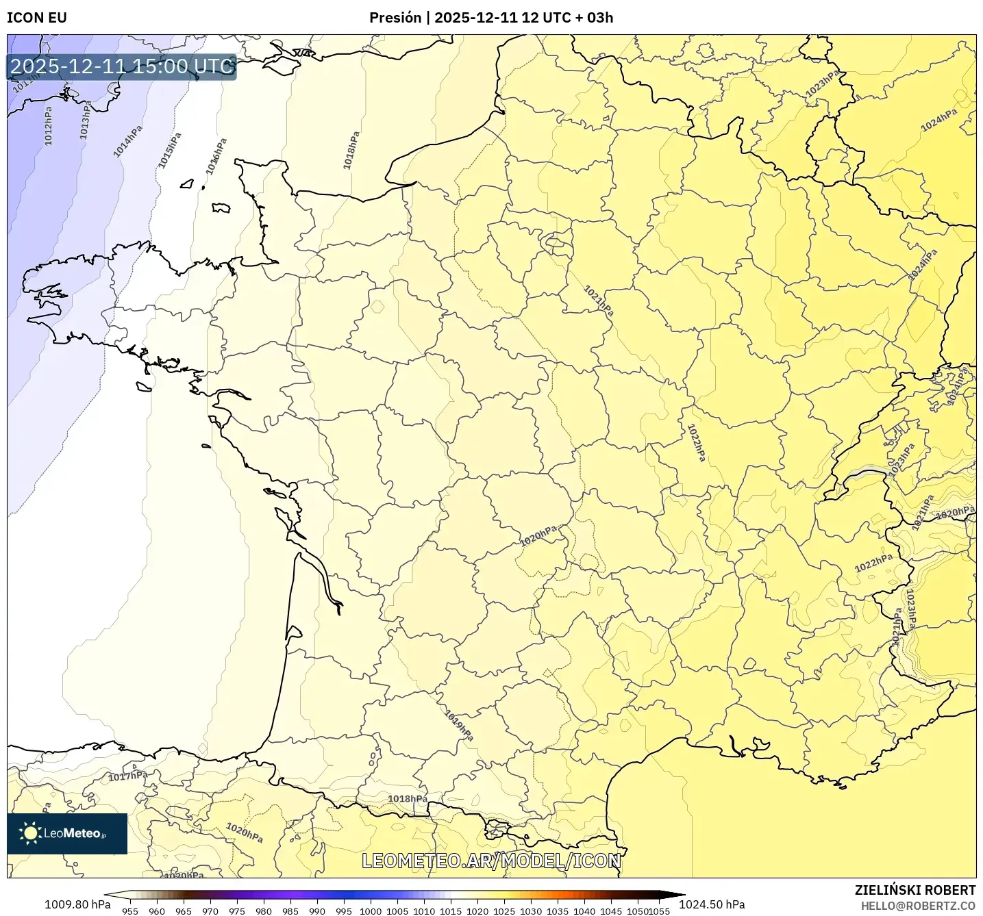 ICON model - Francia, Presión