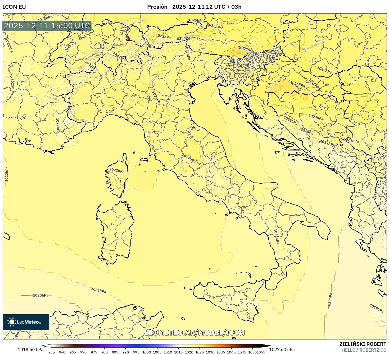 ICON model - Italia, Presión