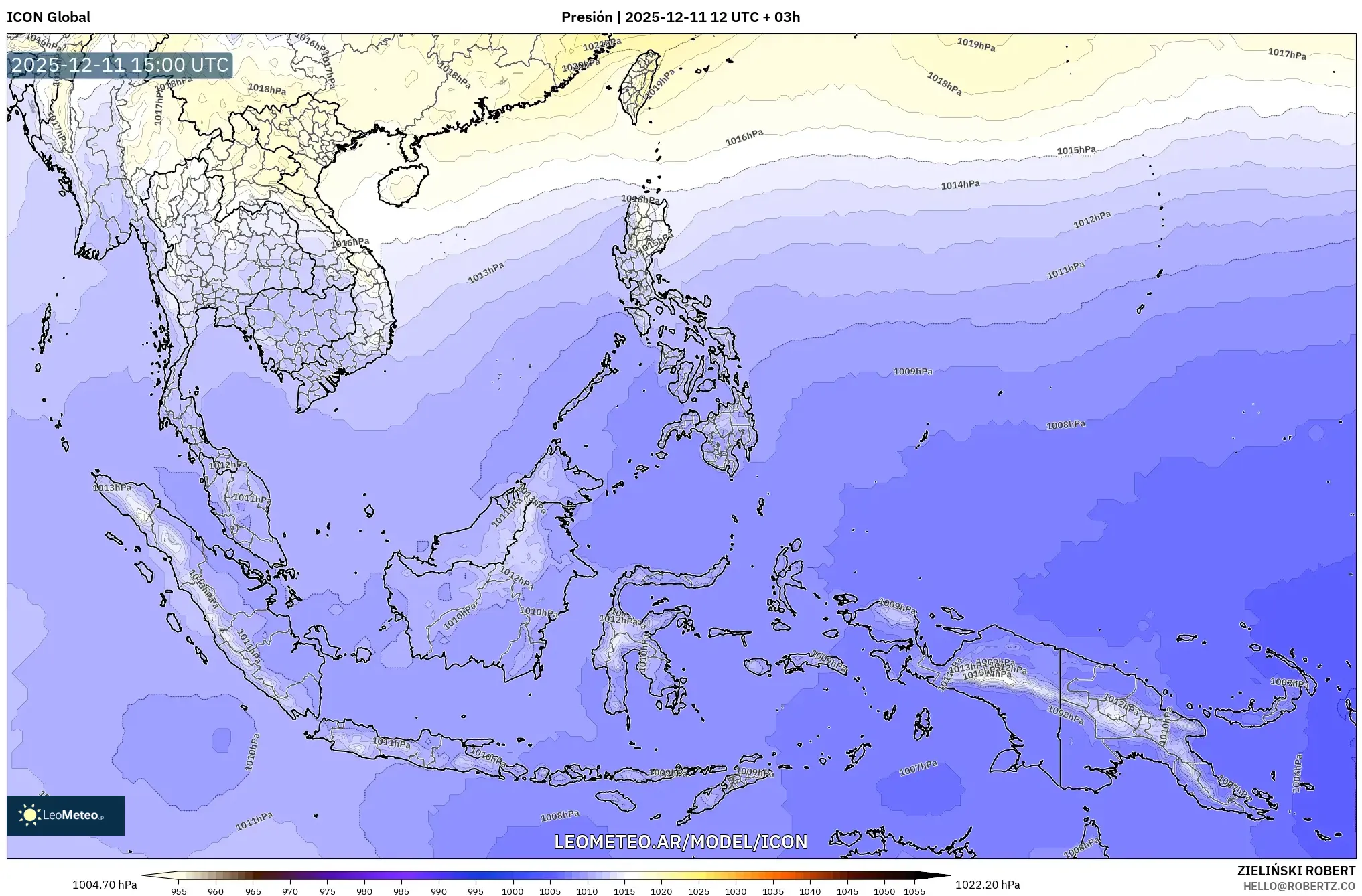 ICON model - Sudeste Asiático, Presión