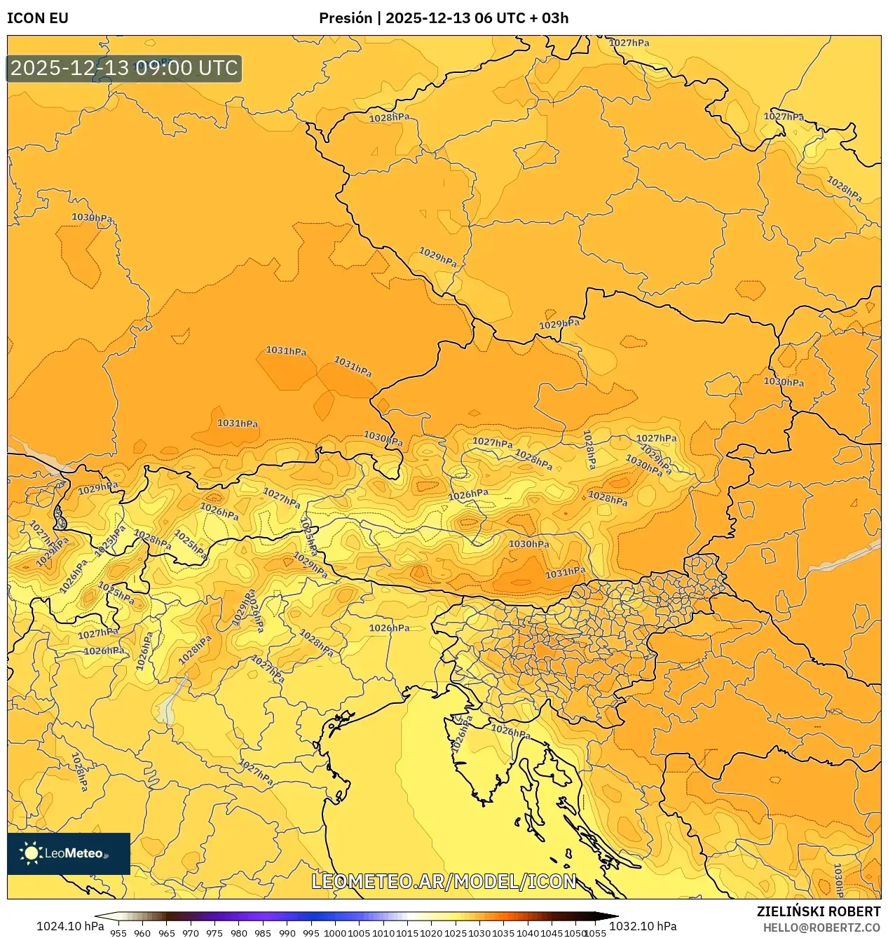 ICON model - Austria, Presión