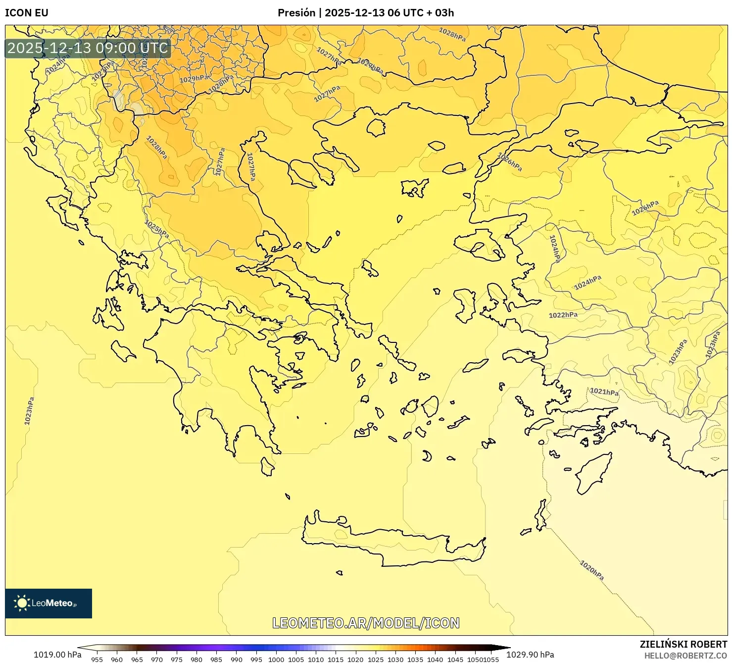 ICON model - Grecia, Presión