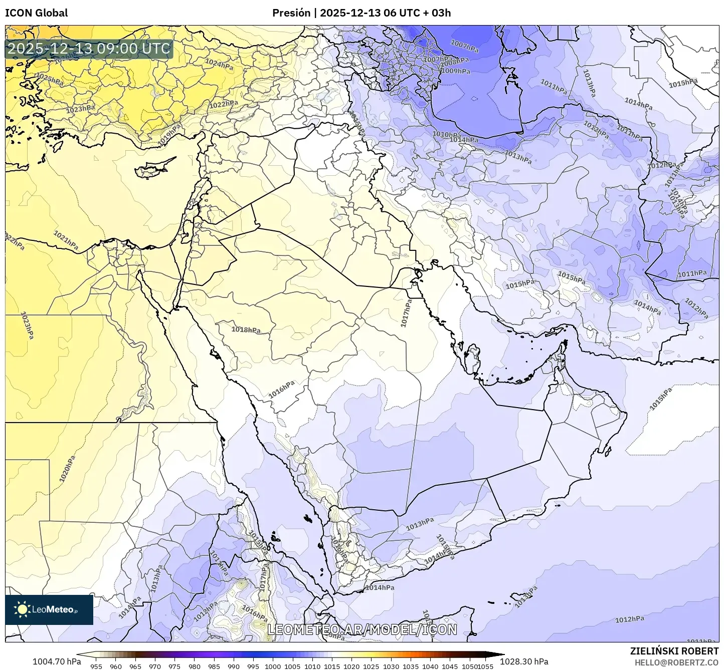 ICON model - Oriente Medio, Presión