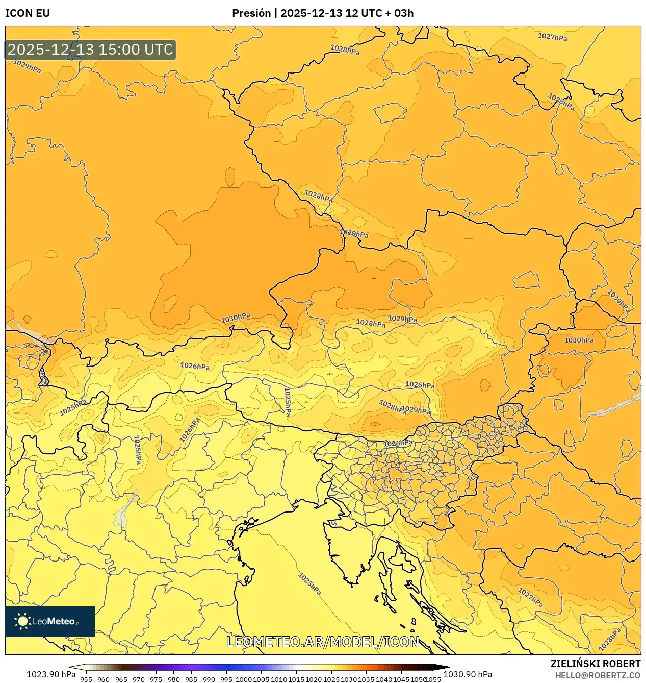 ICON model - Austria, Presión