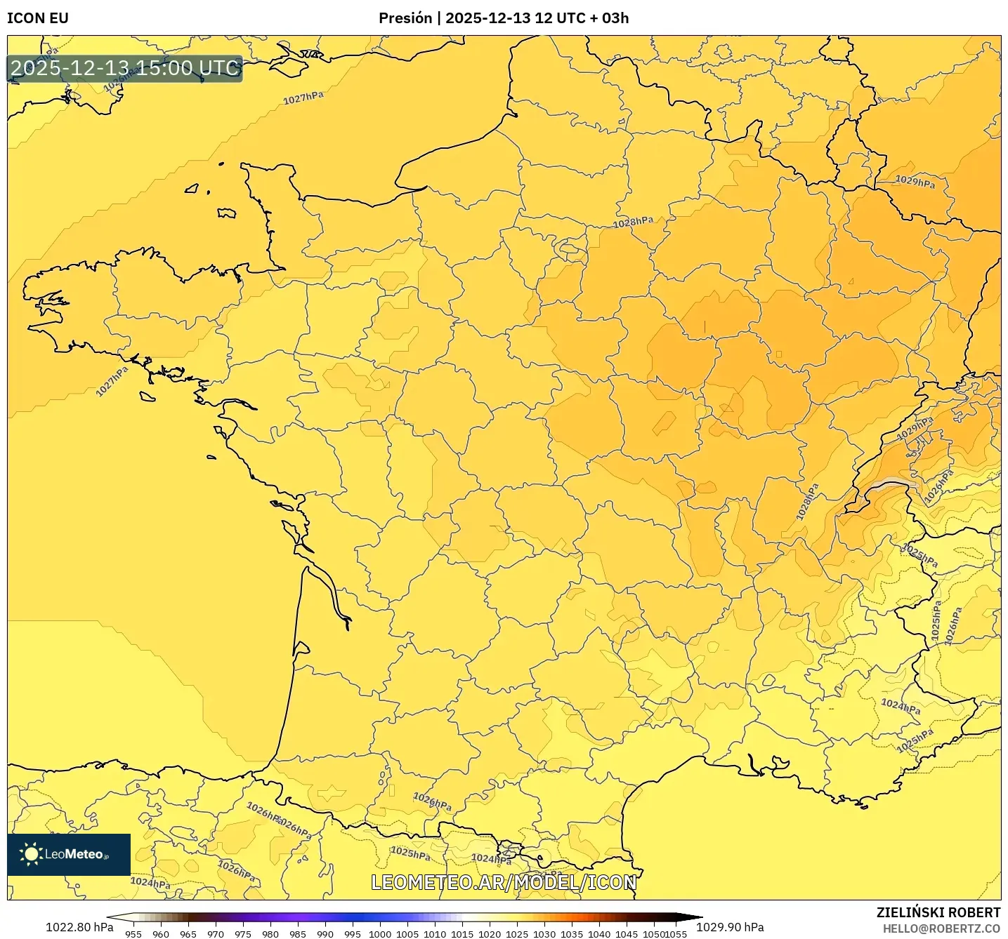 ICON model - Francia, Presión