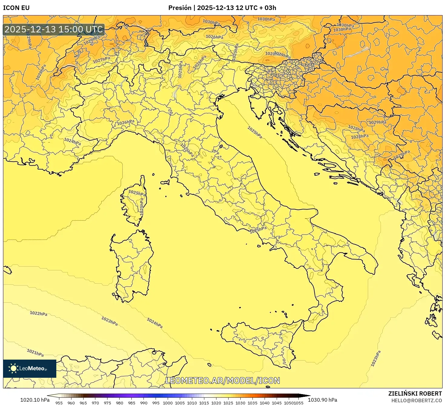 ICON model - Italia, Presión