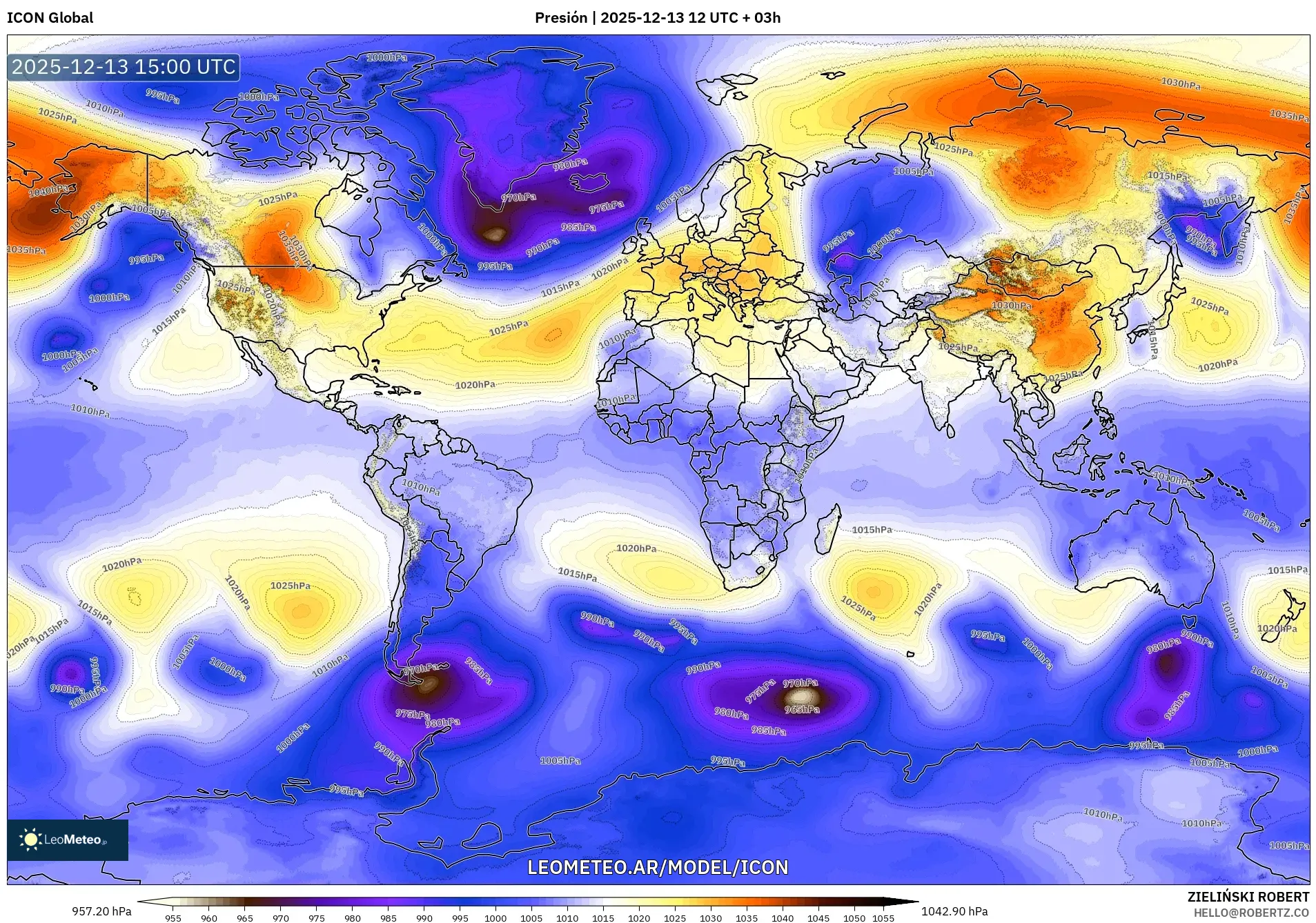 ICON model - Mundo, Presión