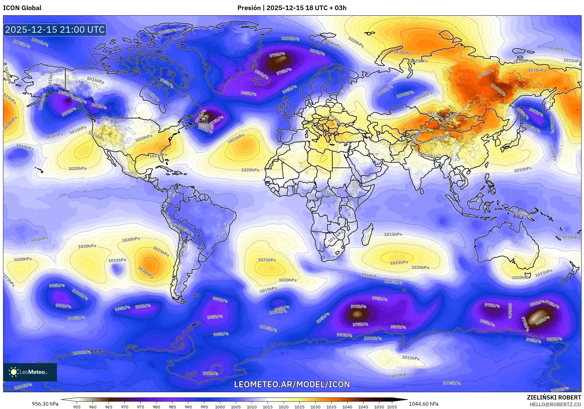 ICON model - Mundo, Presión