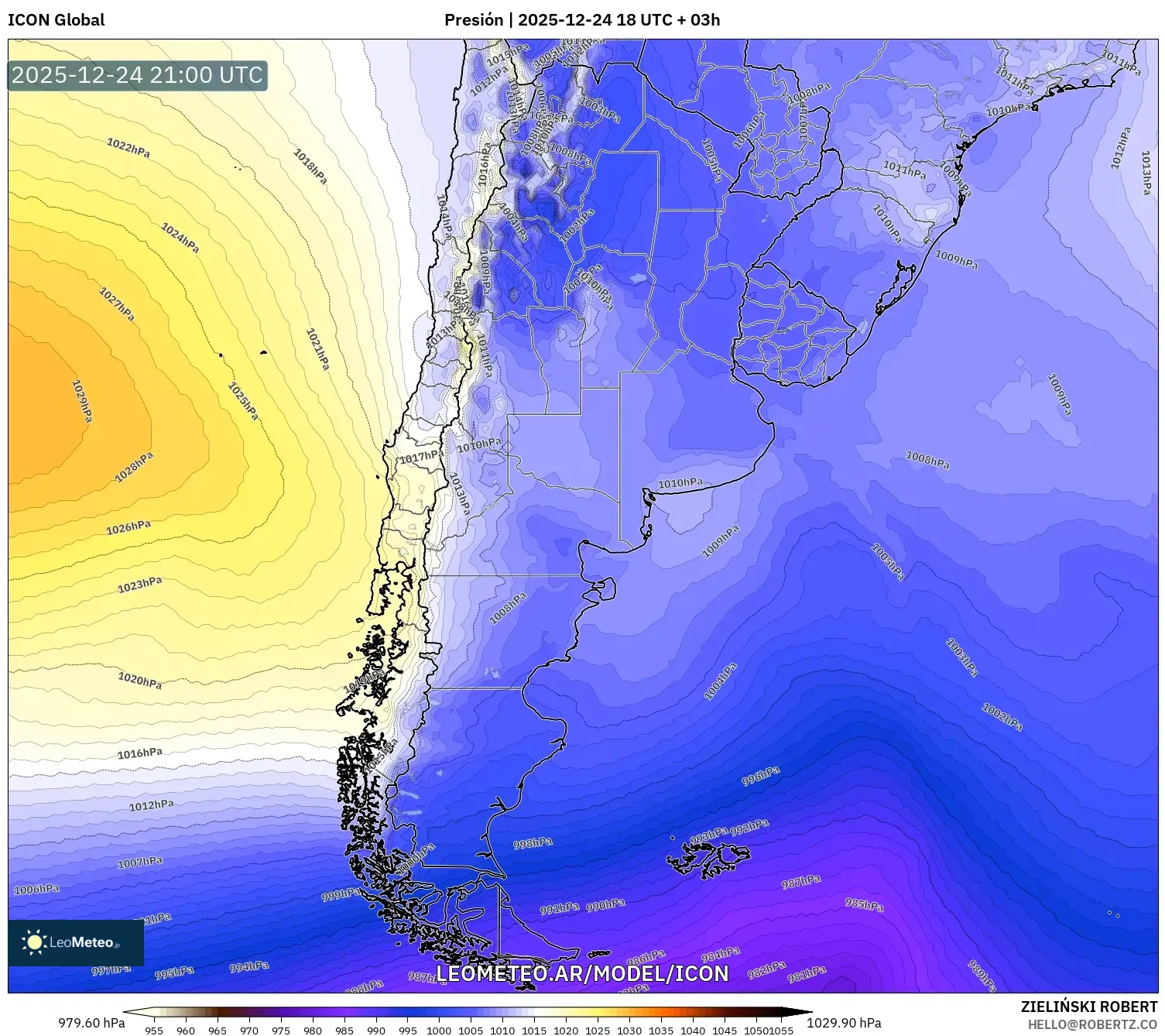 ICON model - Argentyna, Ciśnienie