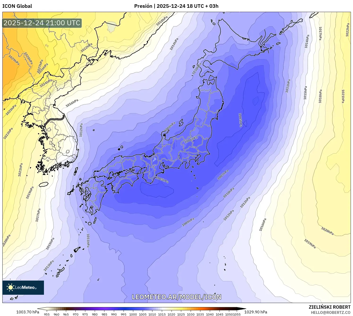 ICON model - Japonia, Ciśnienie