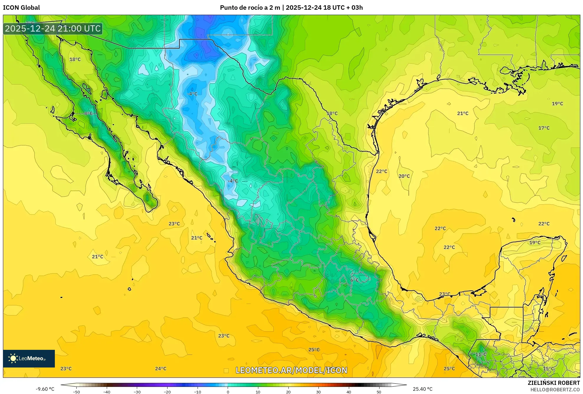 ICON model - Meksyk, Punkt rosy na 2 m