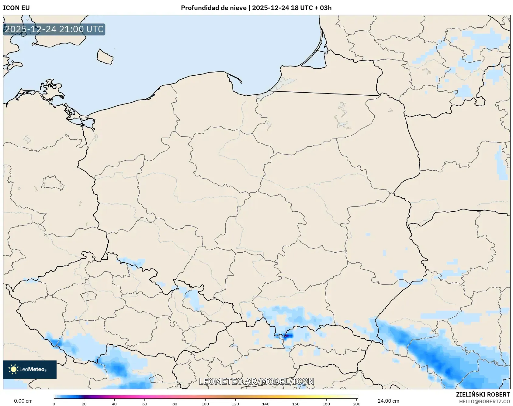 ICON model - Polska, Pokrywa śnieżna