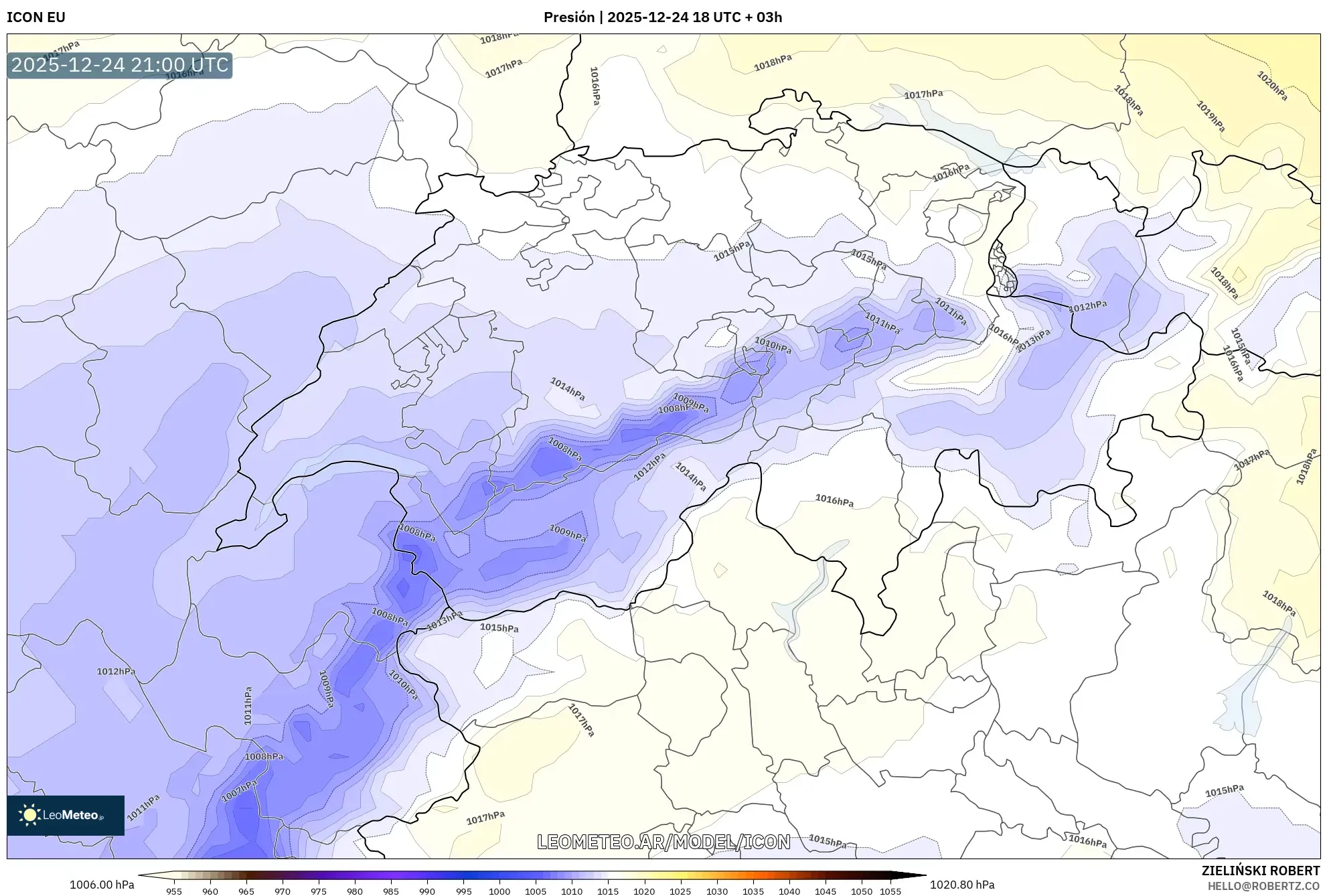 ICON model - Szwajcaria, Ciśnienie