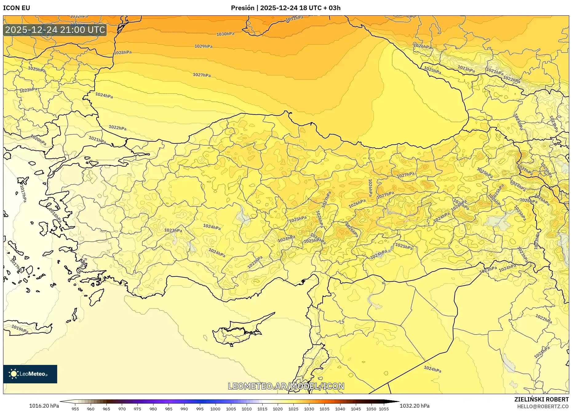 ICON model - Turcja, Ciśnienie