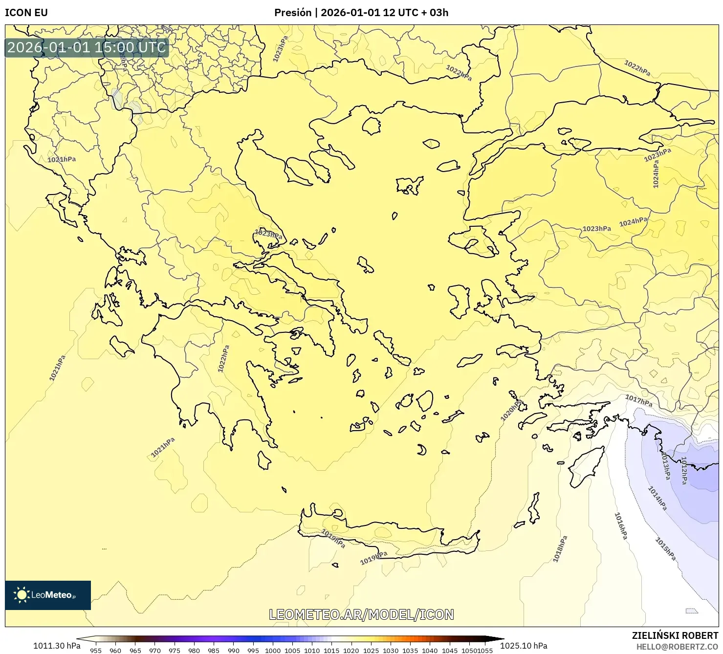 ICON model - Grecia, Presión
