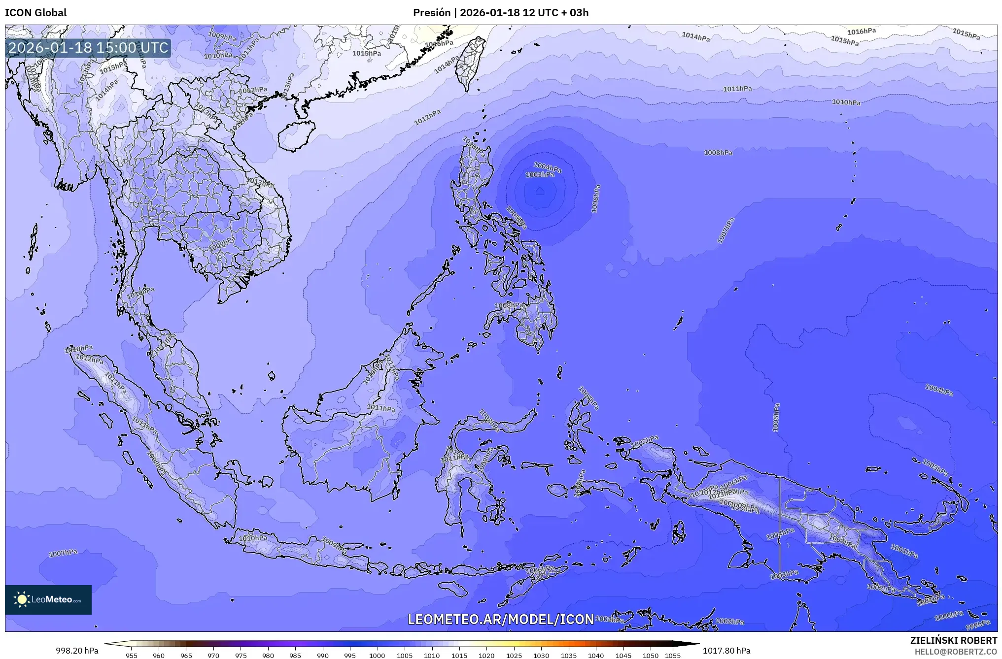 ICON model - Sudeste Asiático, Presión