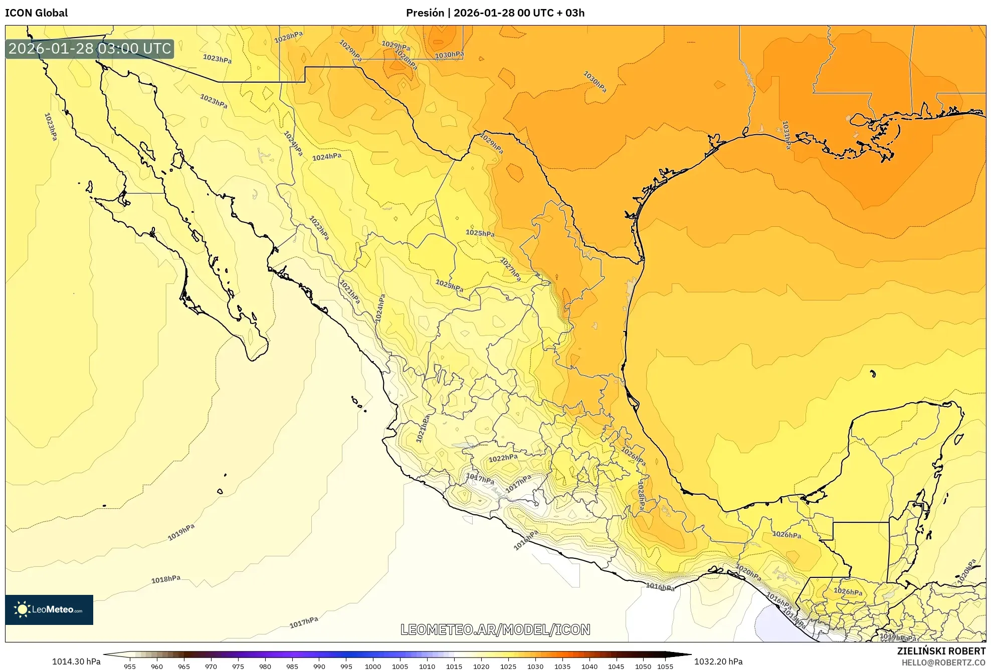 ICON model - México, Presión