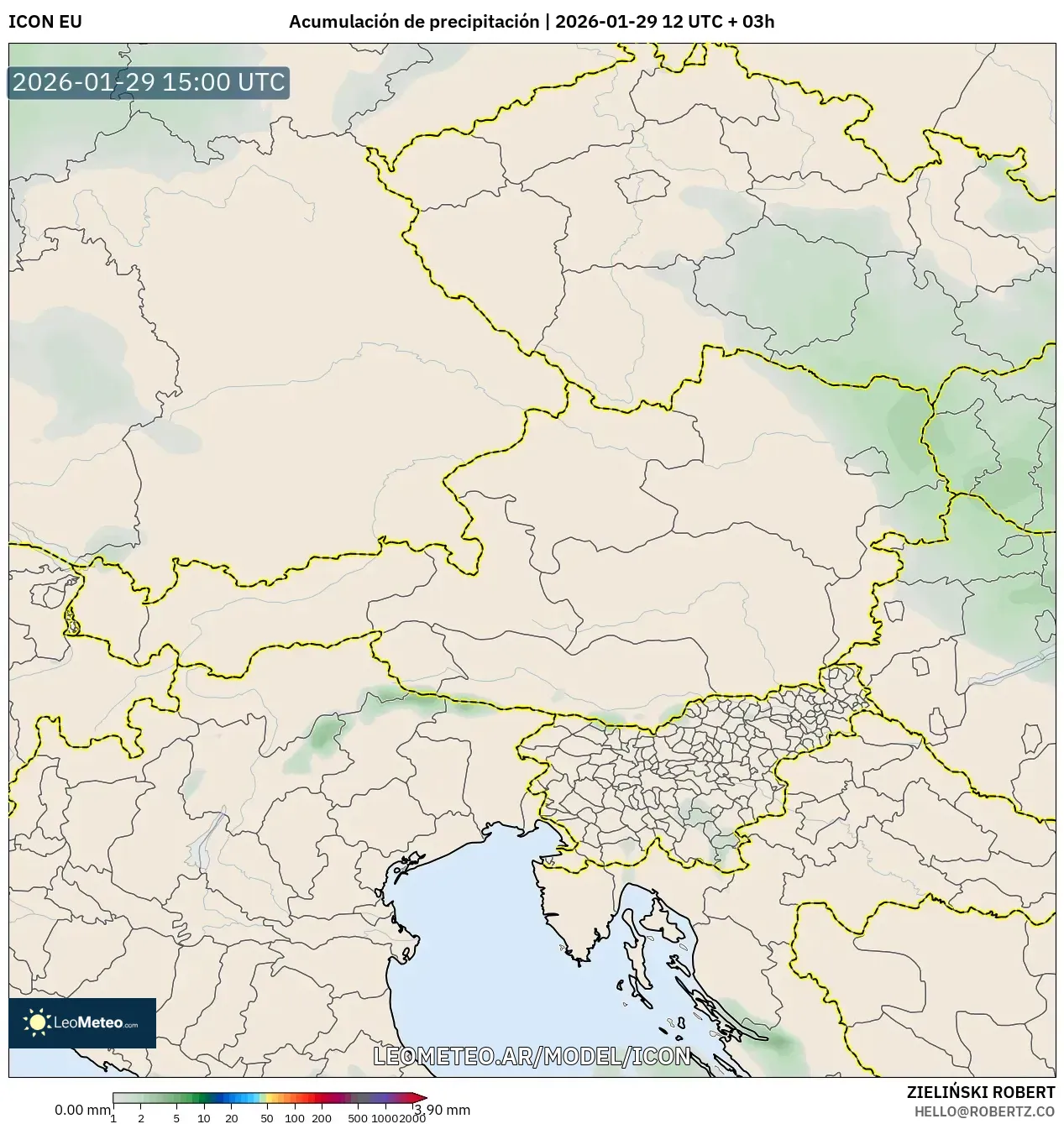 ICON model - Austria, Acumulación de precipitación