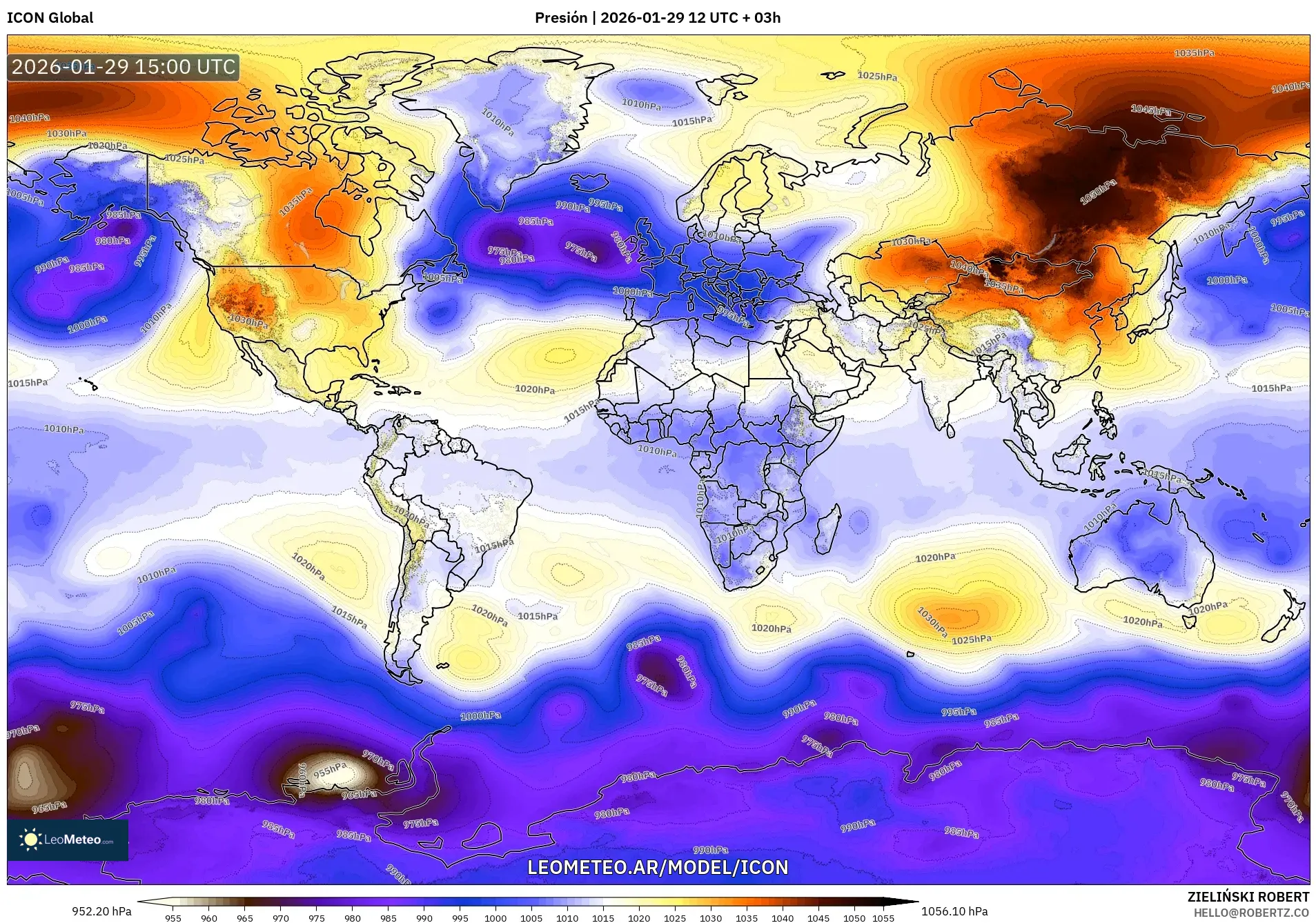 ICON model - Mundo, Presión