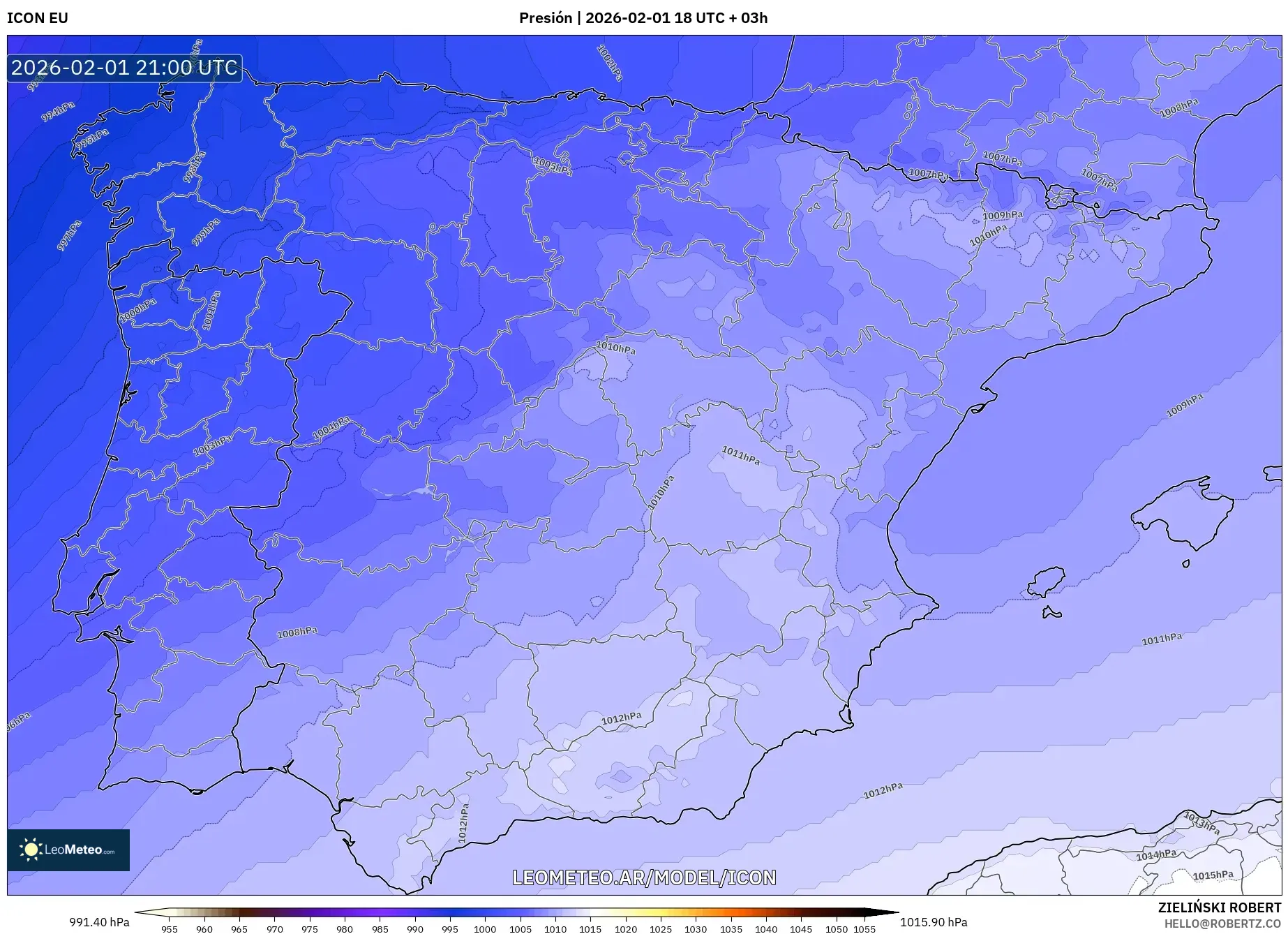ICON model - España, Presión