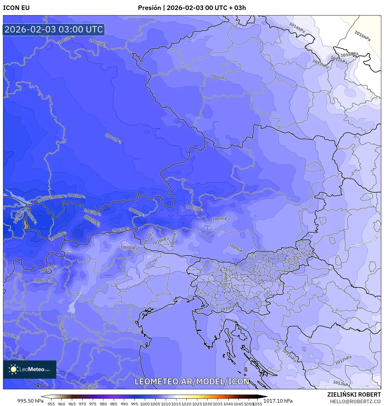 ICON model - Austria, Presión