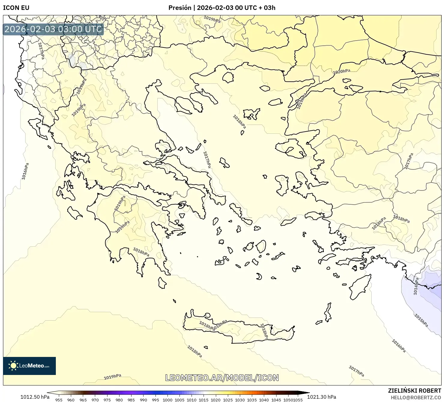 ICON model - Grecia, Presión