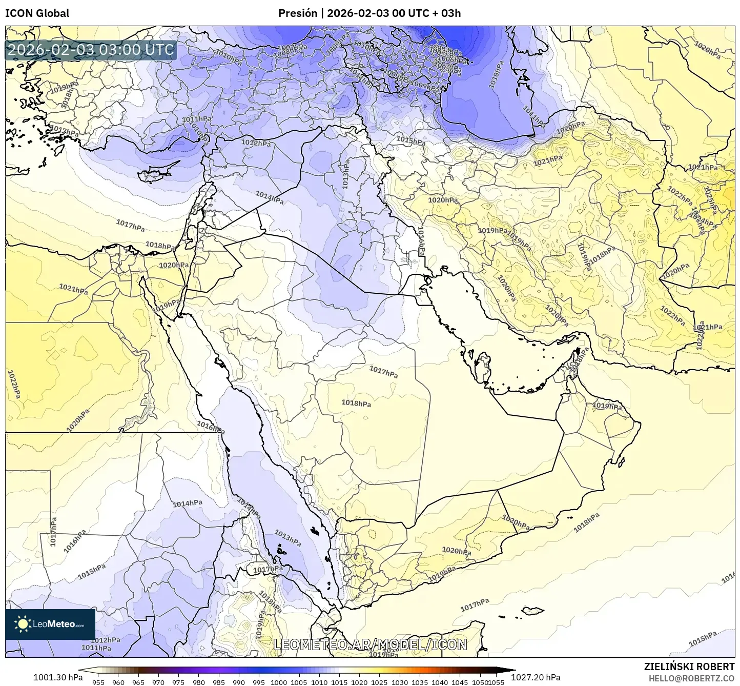 ICON model - Oriente Medio, Presión