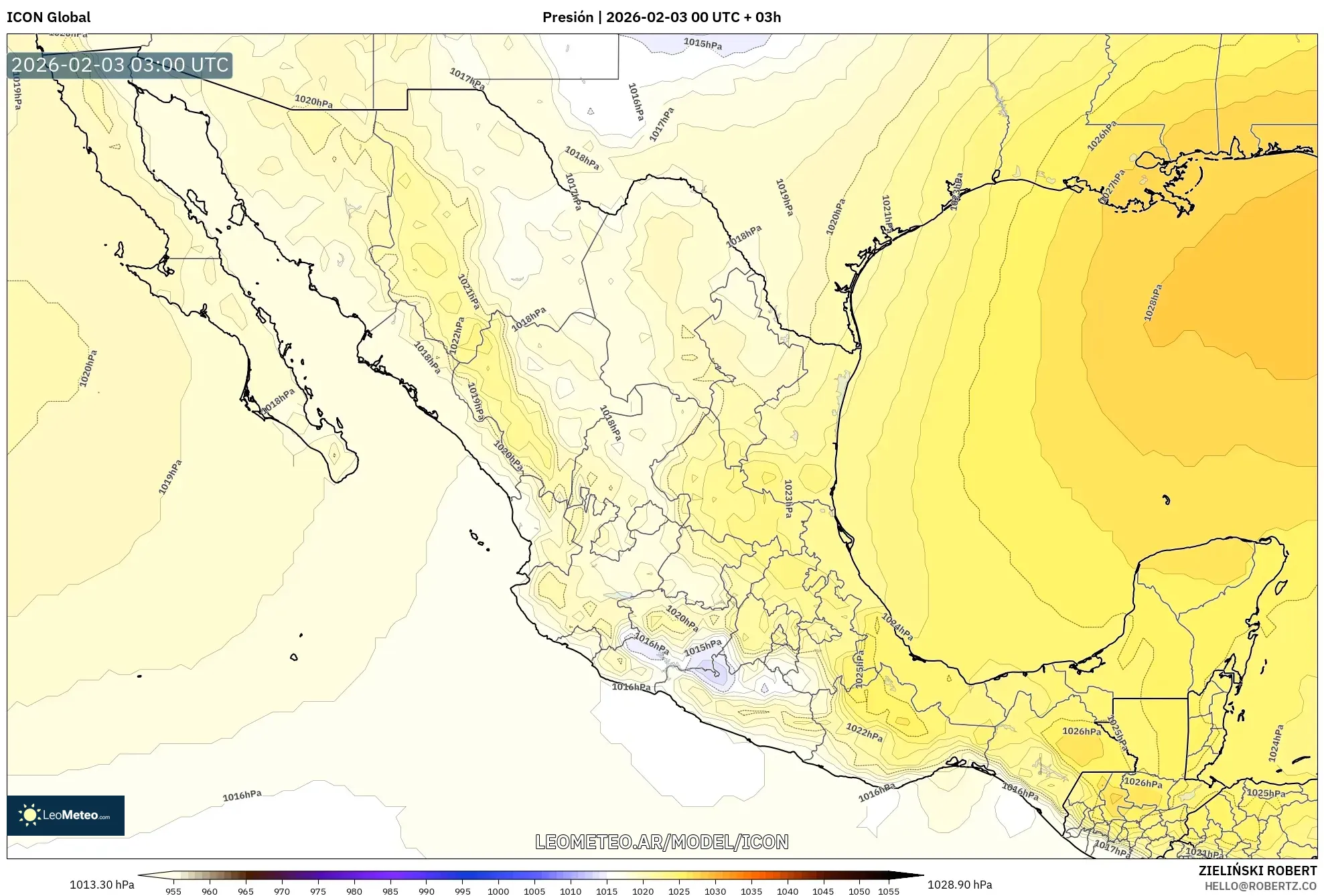 ICON model - México, Presión
