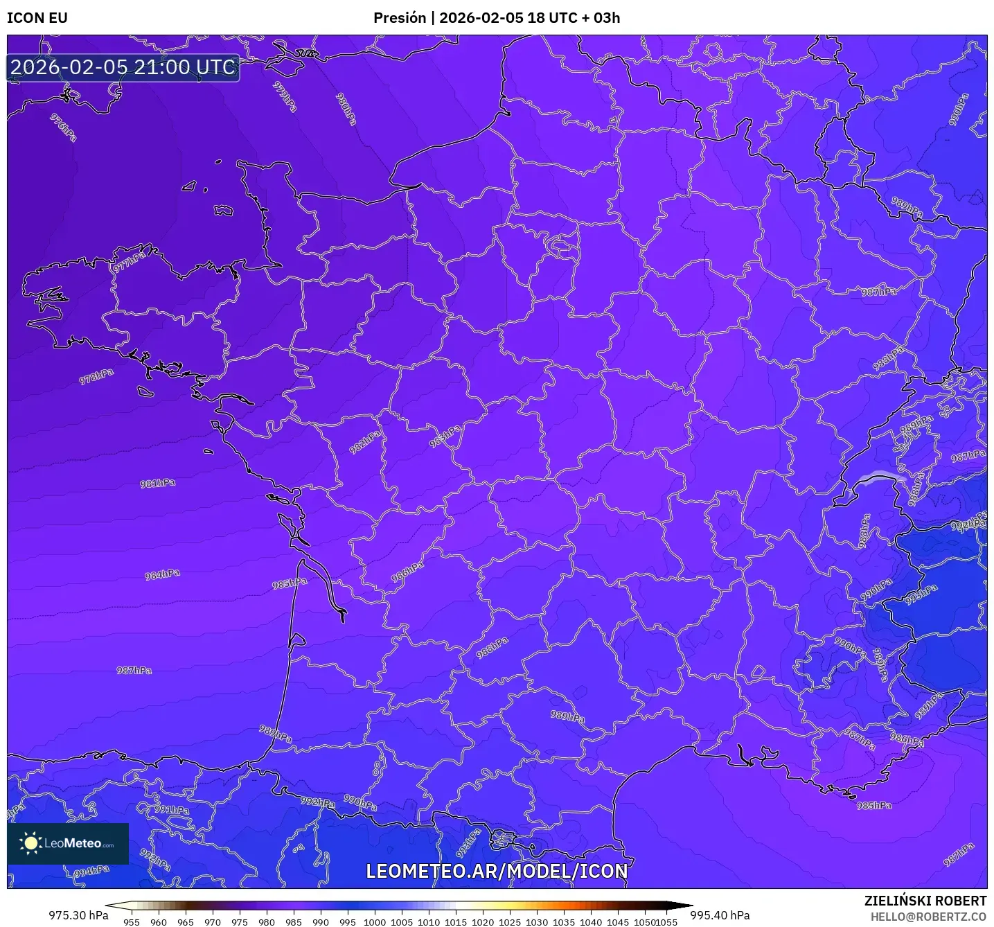 ICON model - Francia, Presión