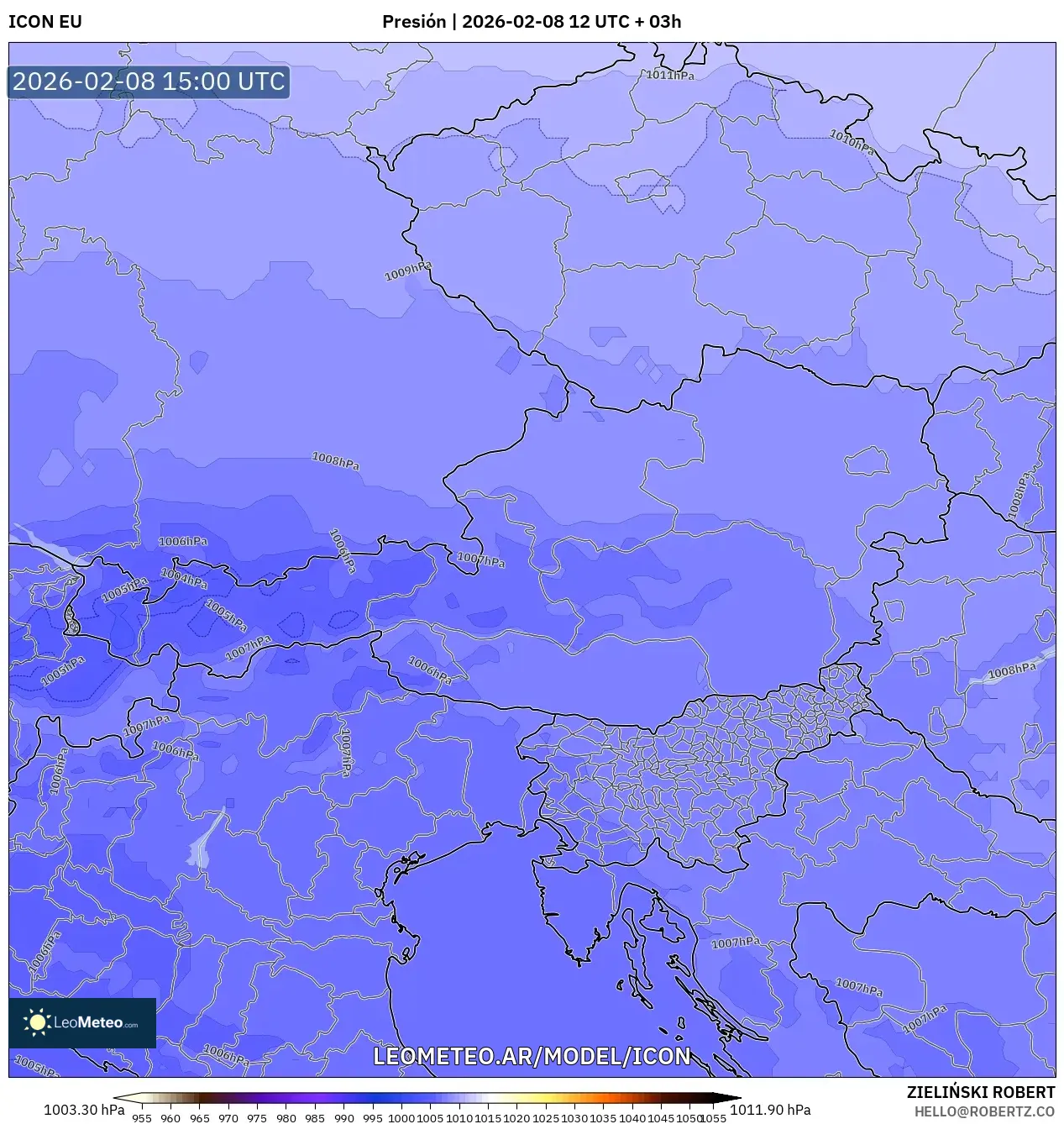 ICON model - Austria, Presión
