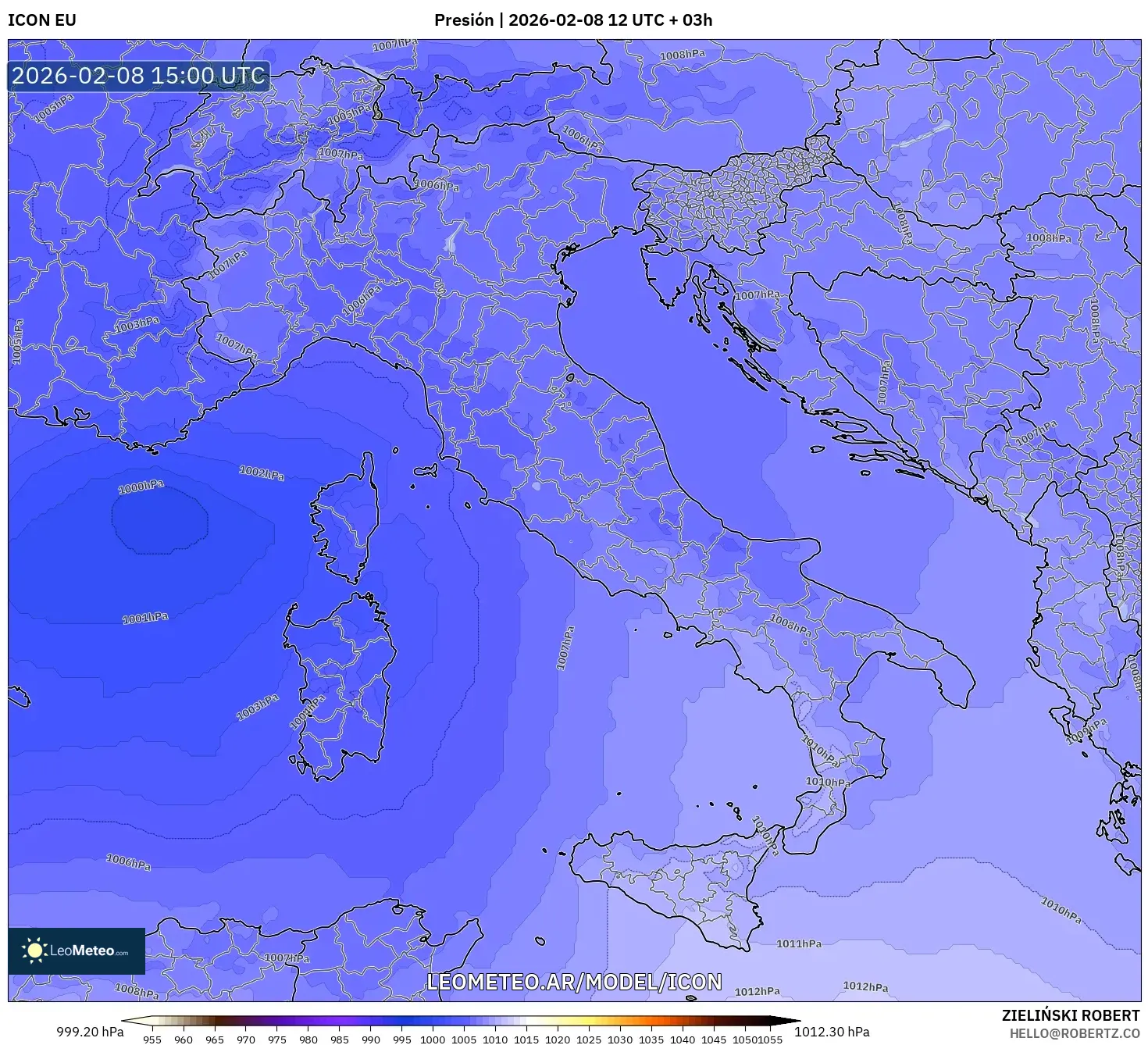 ICON model - Italia, Presión