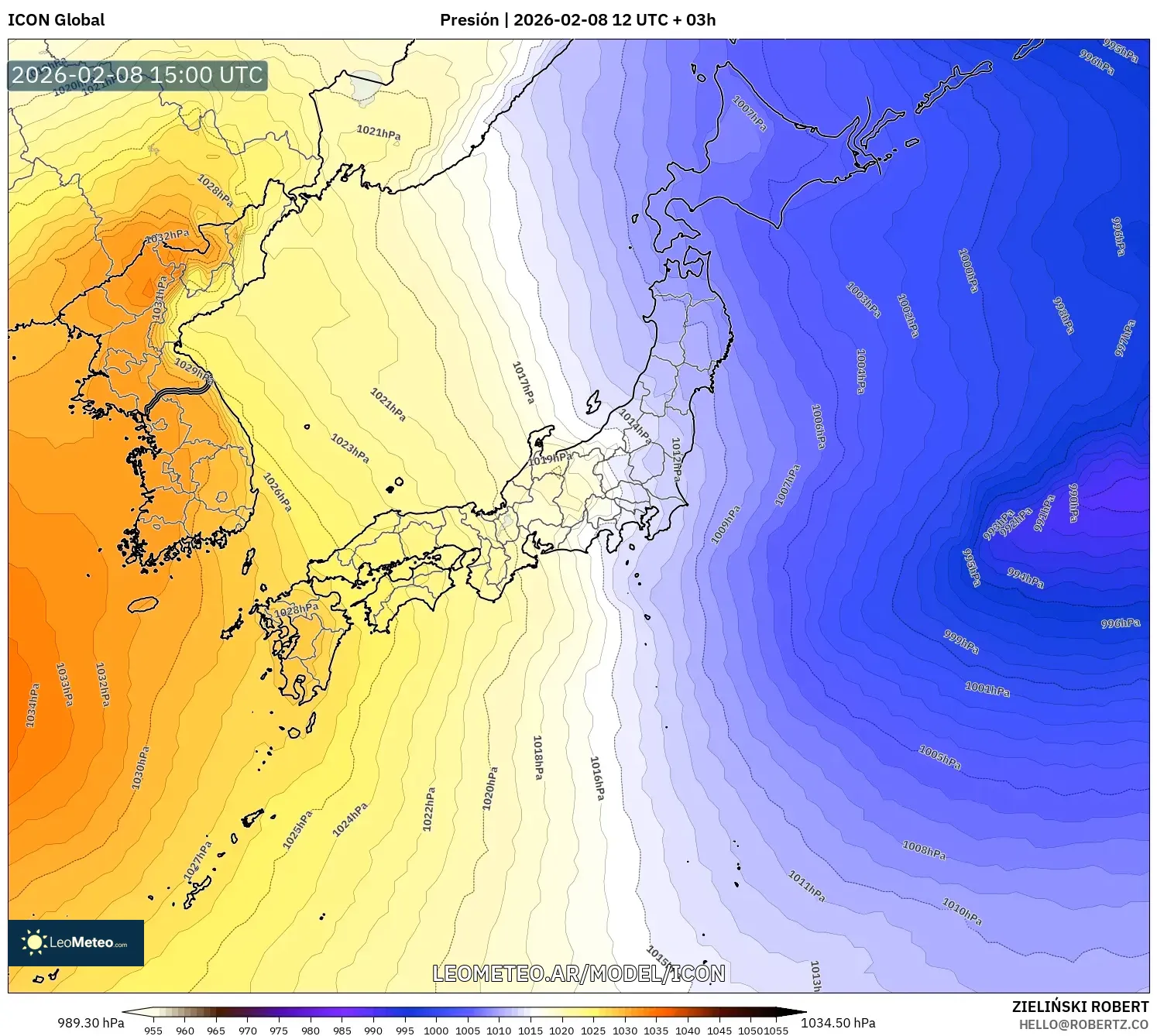 ICON model - Japón, Presión