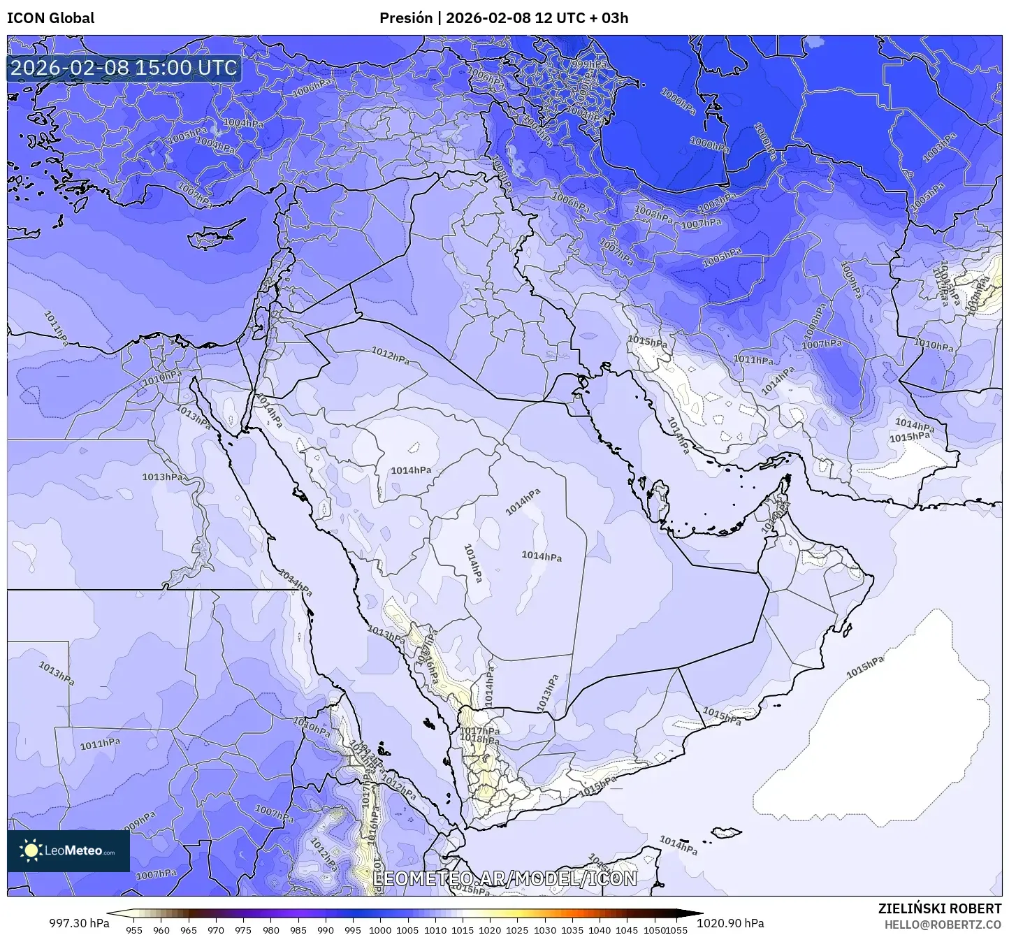 ICON model - Oriente Medio, Presión