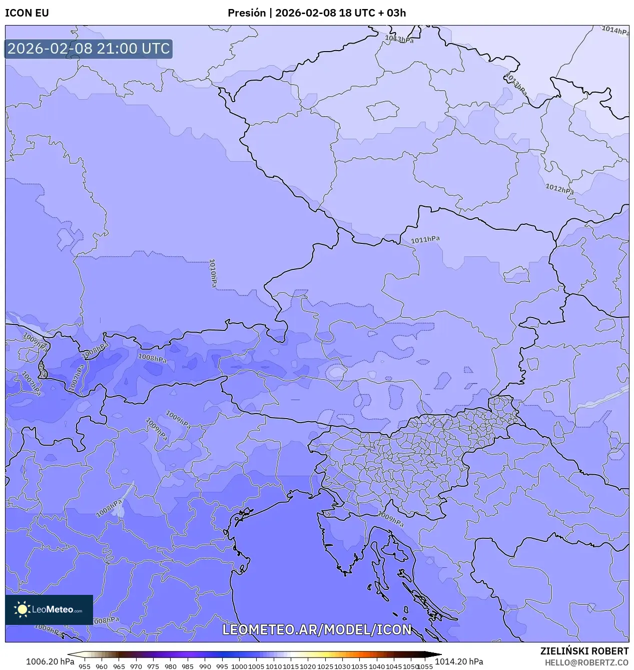 ICON model - Austria, Presión