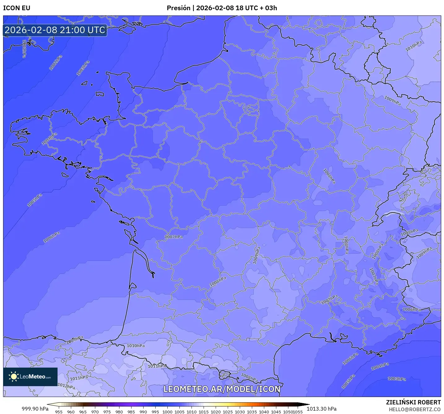 ICON model - Francia, Presión