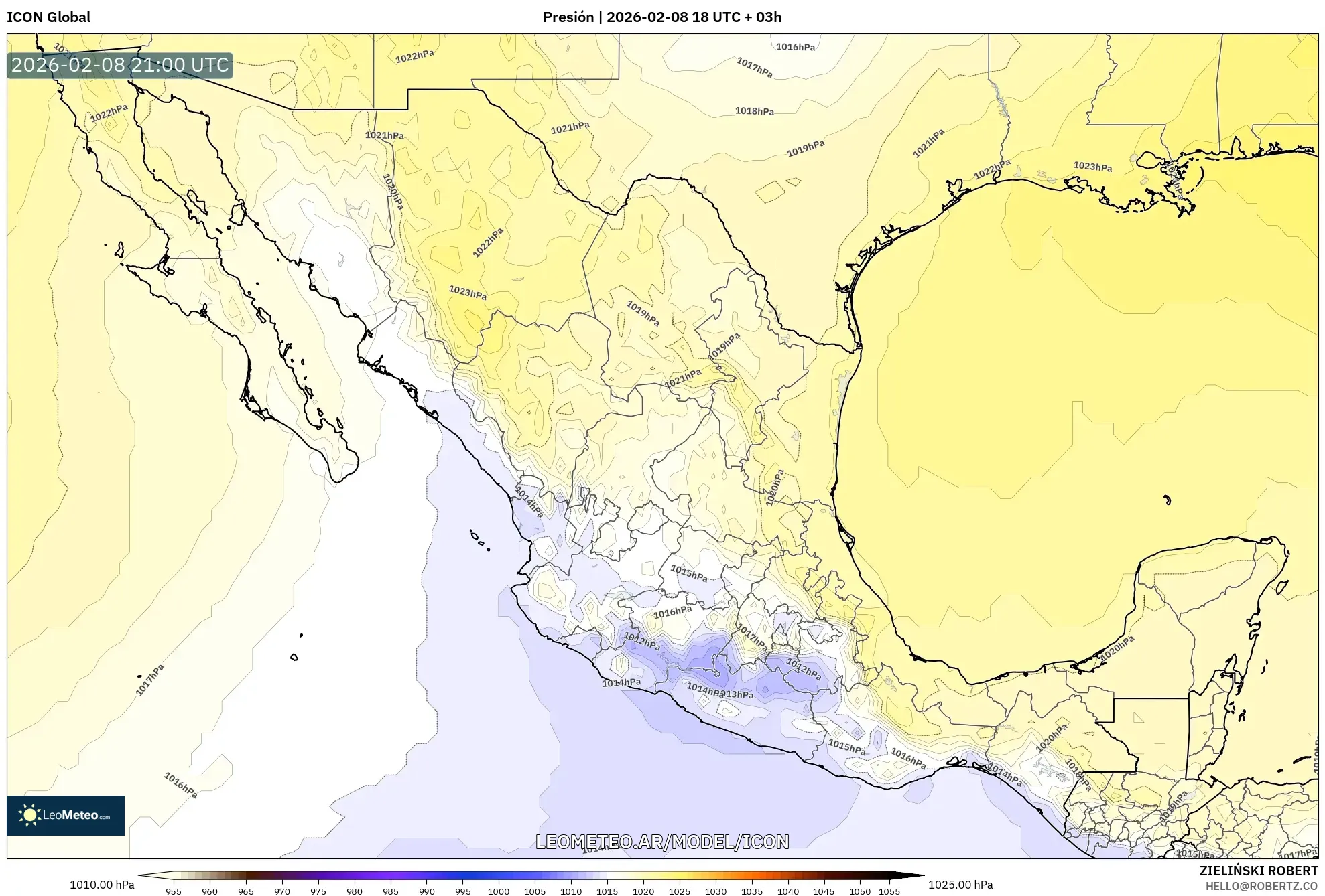 ICON model - México, Presión