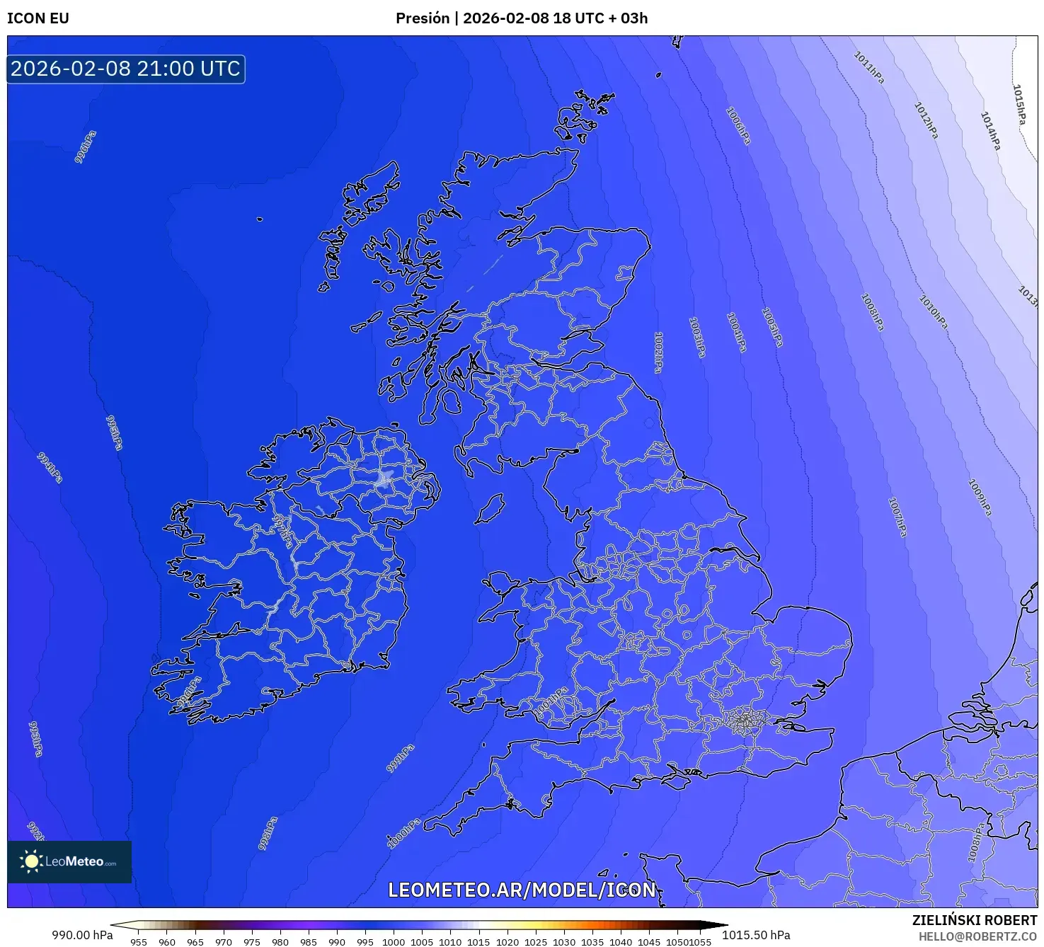 ICON model - Reino Unido, Presión