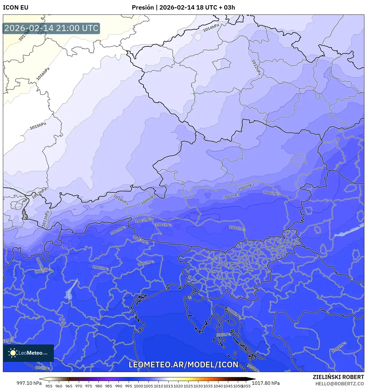 ICON model - Austria, Presión