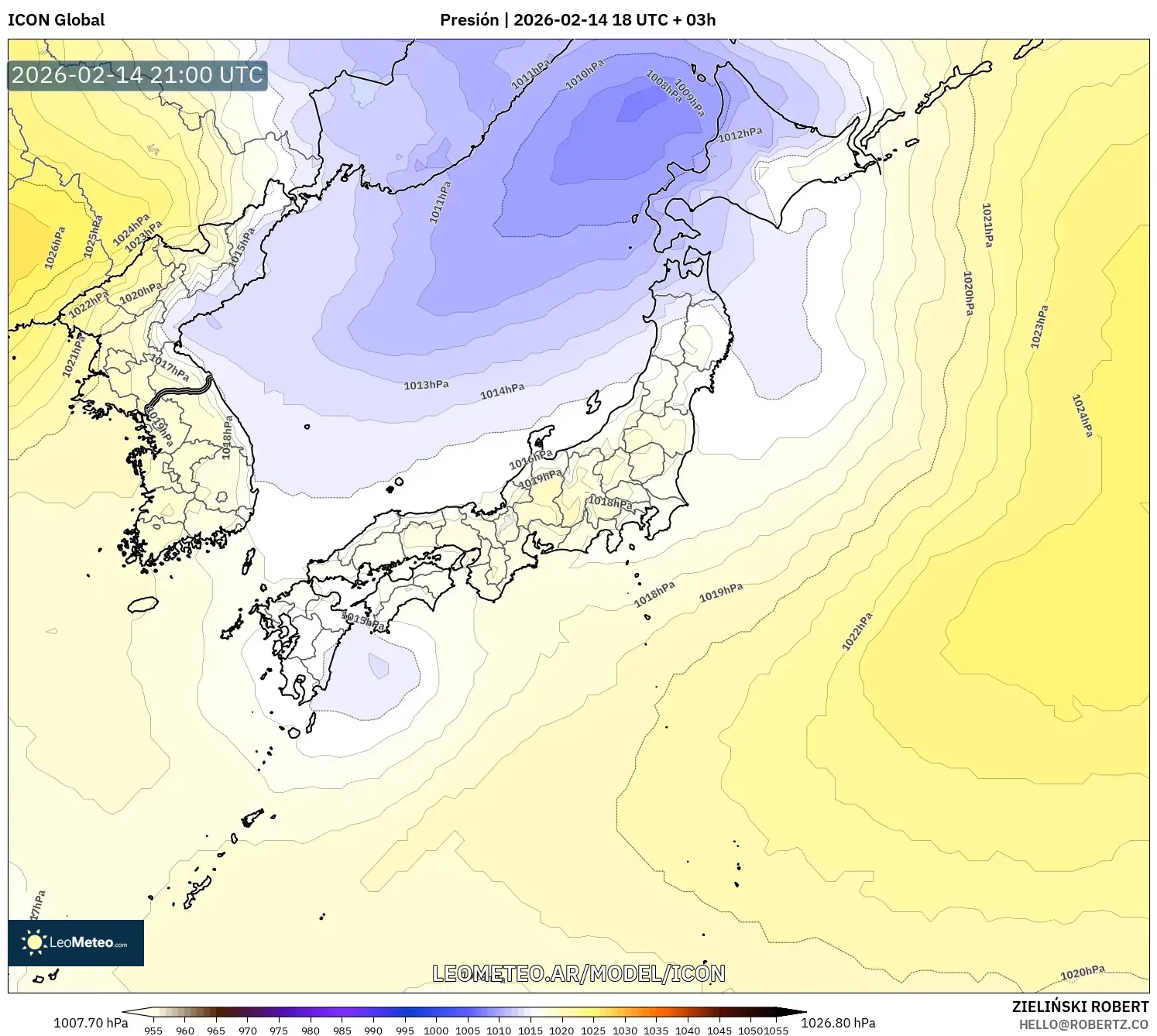ICON model - Japón, Presión